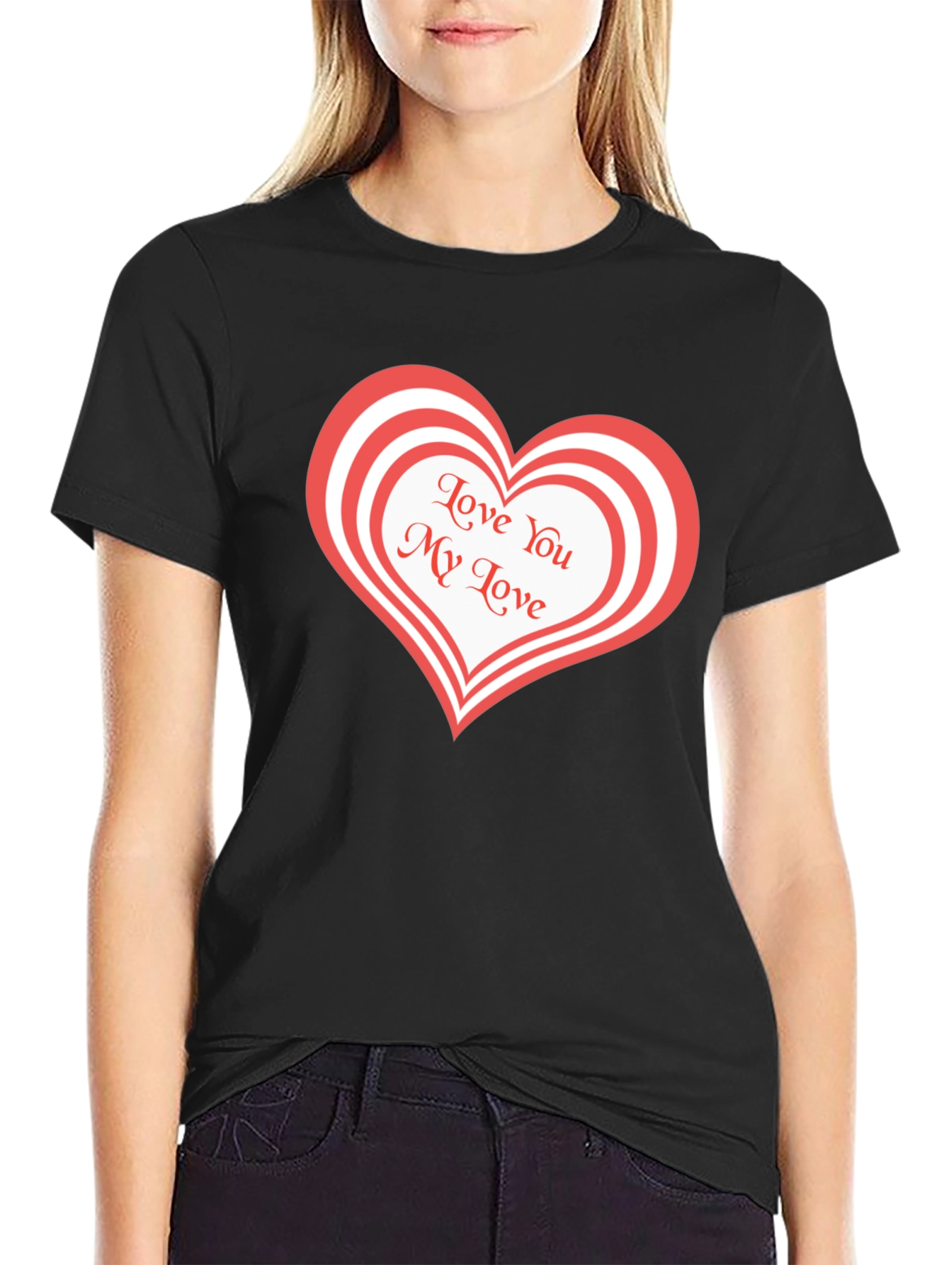 Love You My Love Black T-Shirt