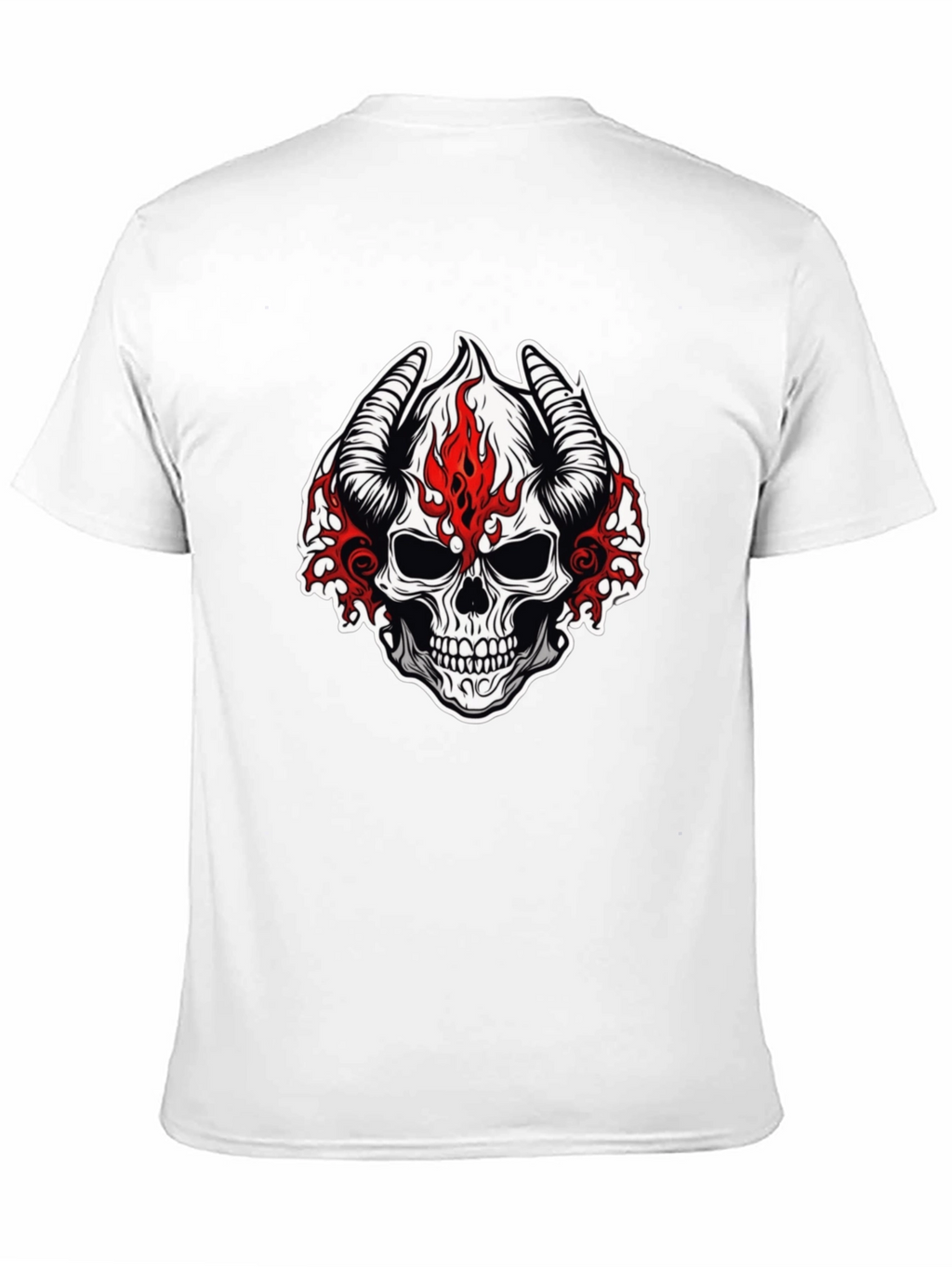 Skull with Horns Graphic T-Shirt