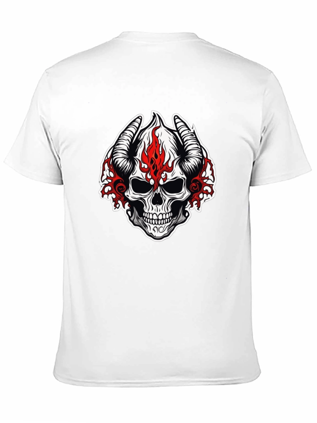 Skull with Horns Graphic T-Shirt