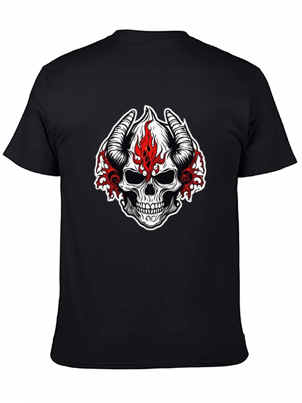 Skull with Horns Graphic T-Shirt
