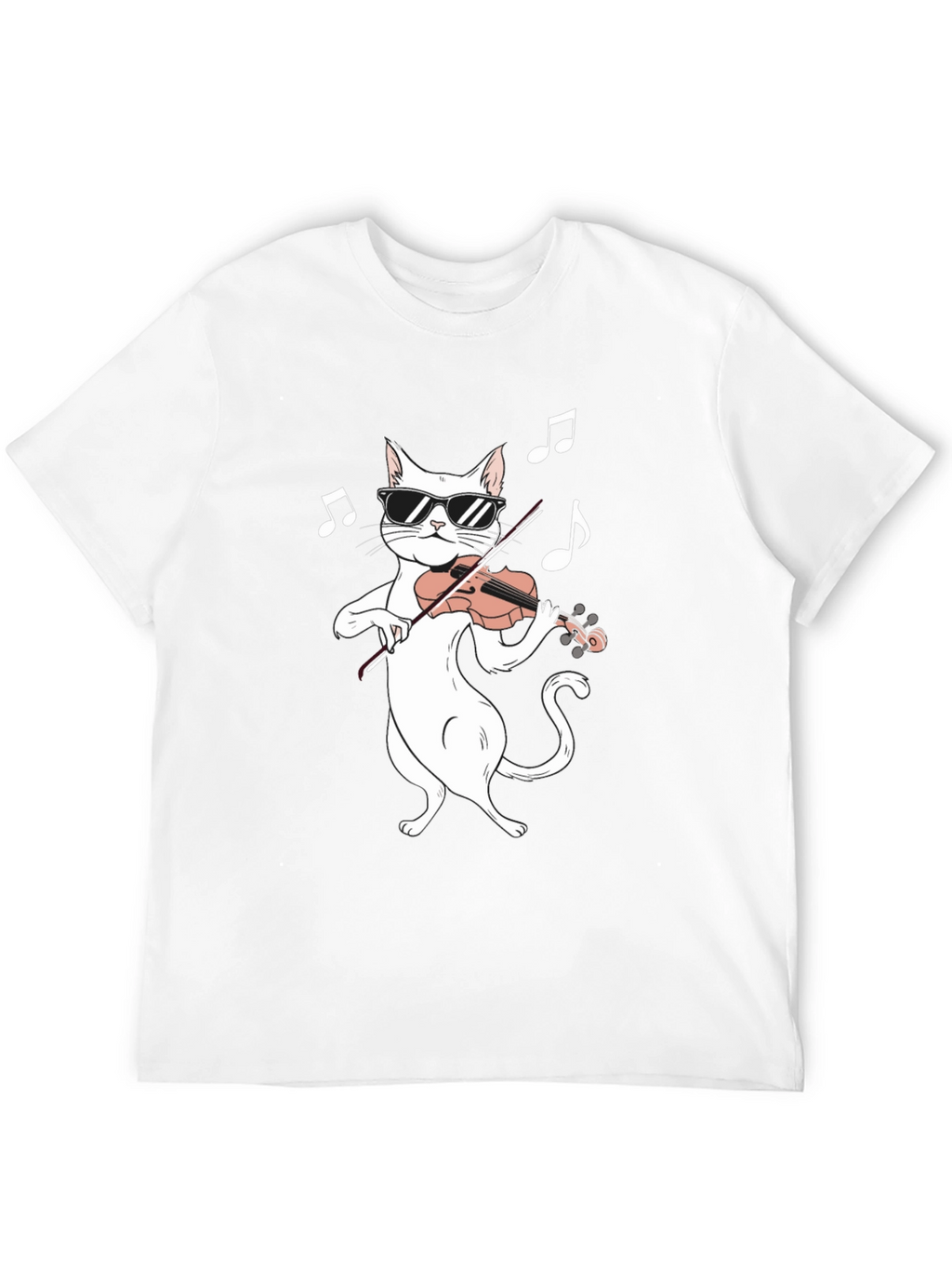 Cool Cat Violinist T-Shirt - Music Lover Tee