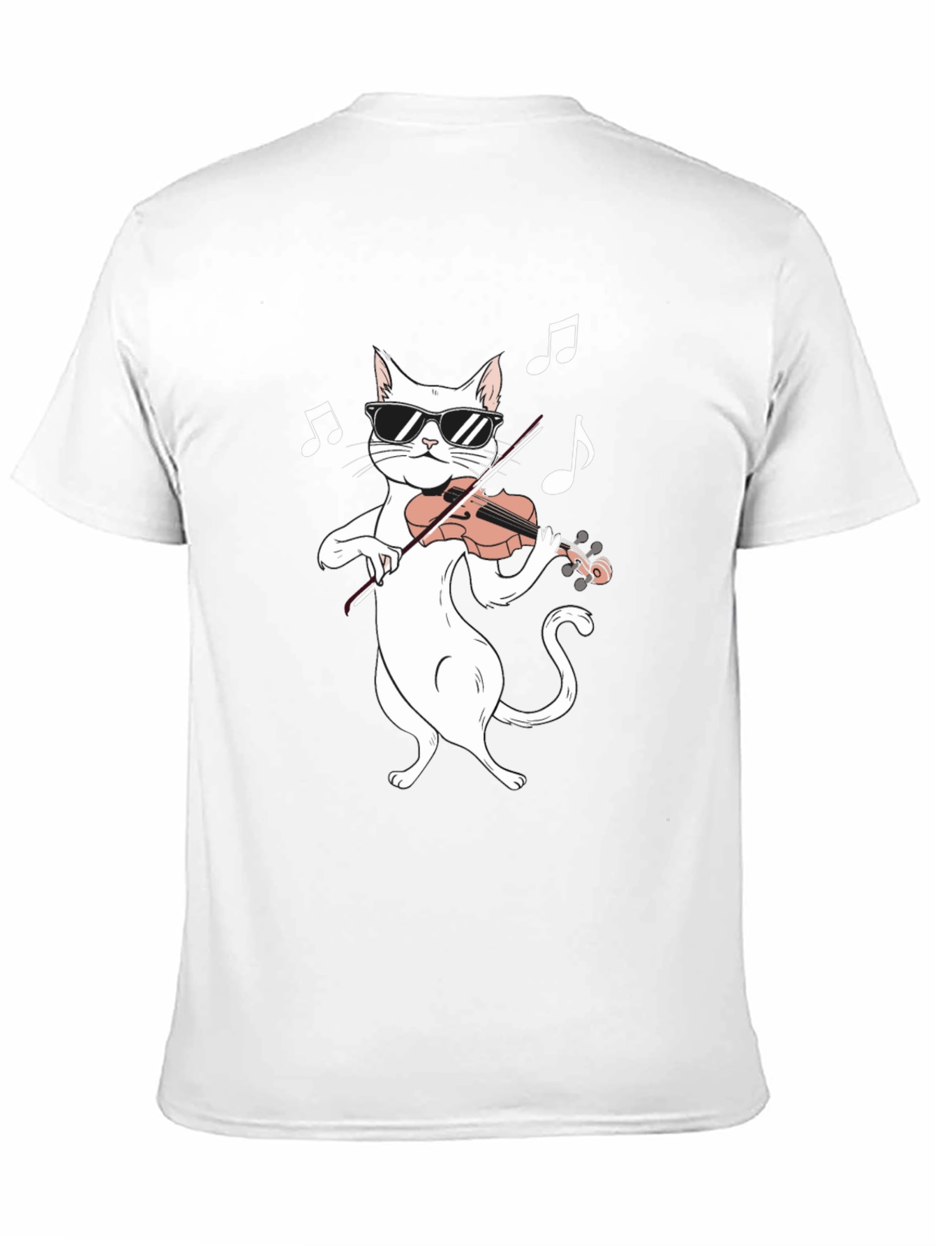 Cool Cat Violinist T-Shirt - Music Lover Tee