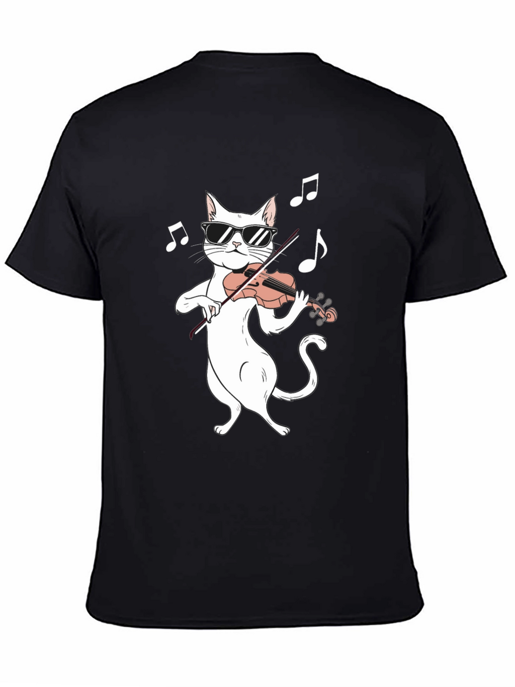 Cool Cat Violinist T-Shirt - Music Lover Tee