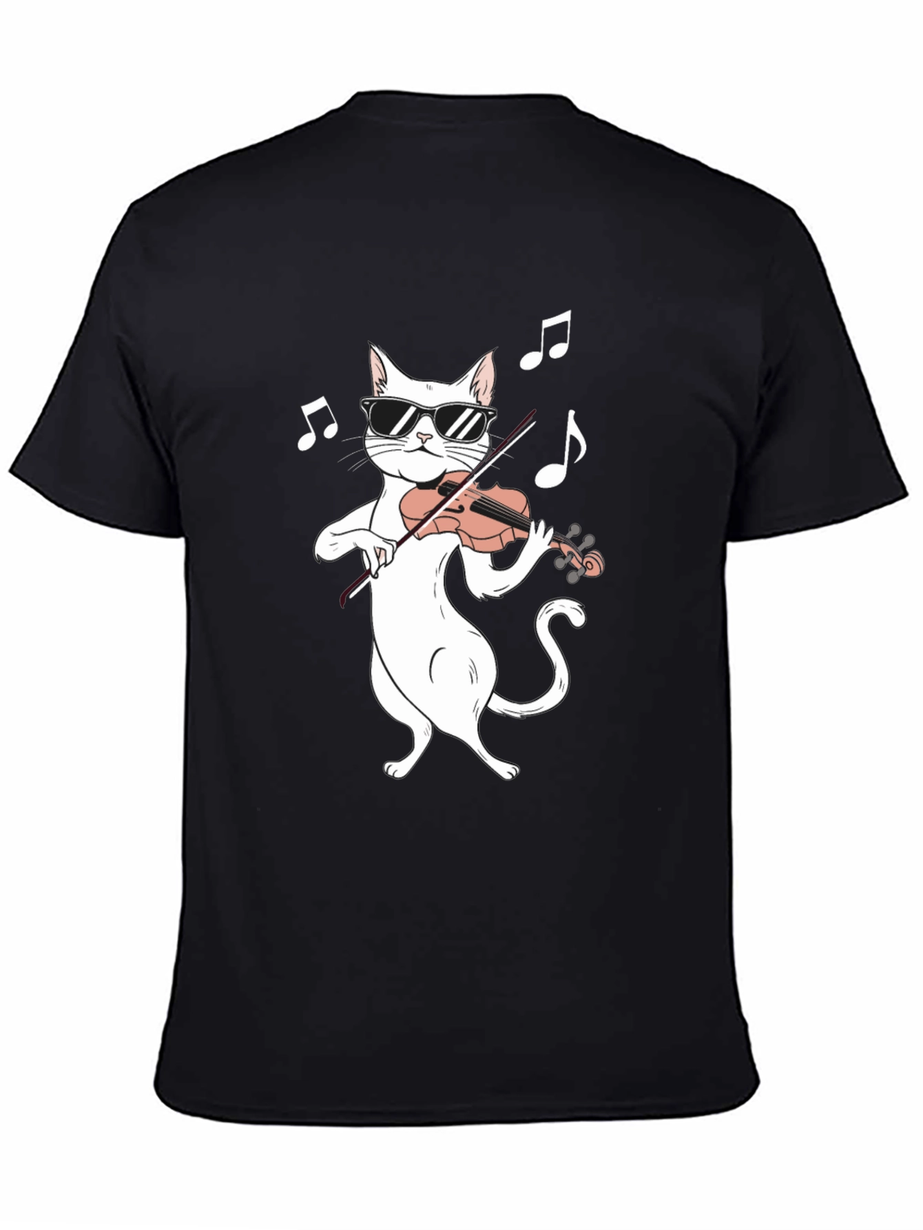 Cool Cat Violinist T-Shirt - Music Lover Tee
