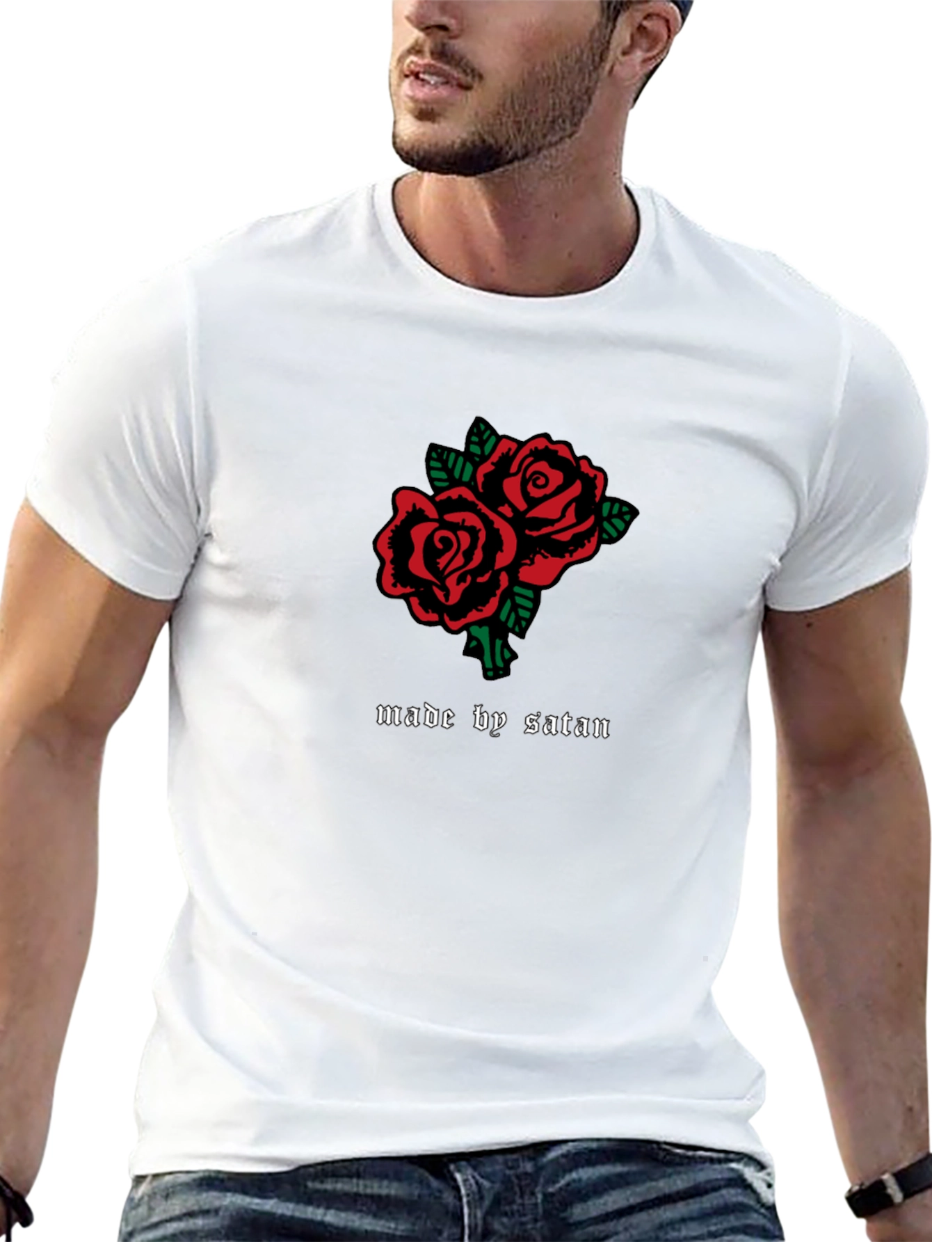 Made By Satan Roses Graphic T-Shirt