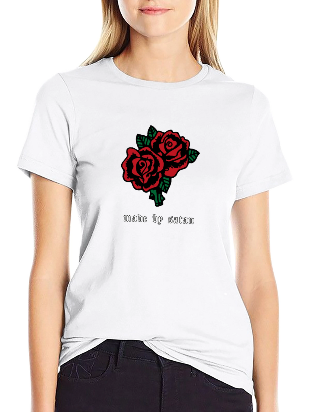 Made By Satan Roses Graphic T-Shirt