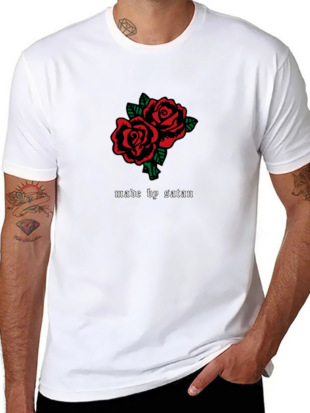 Made By Satan Roses Graphic T-Shirt