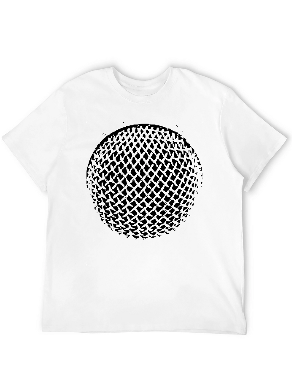 Mens Black Graphic Tee - Abstract Sphere Design