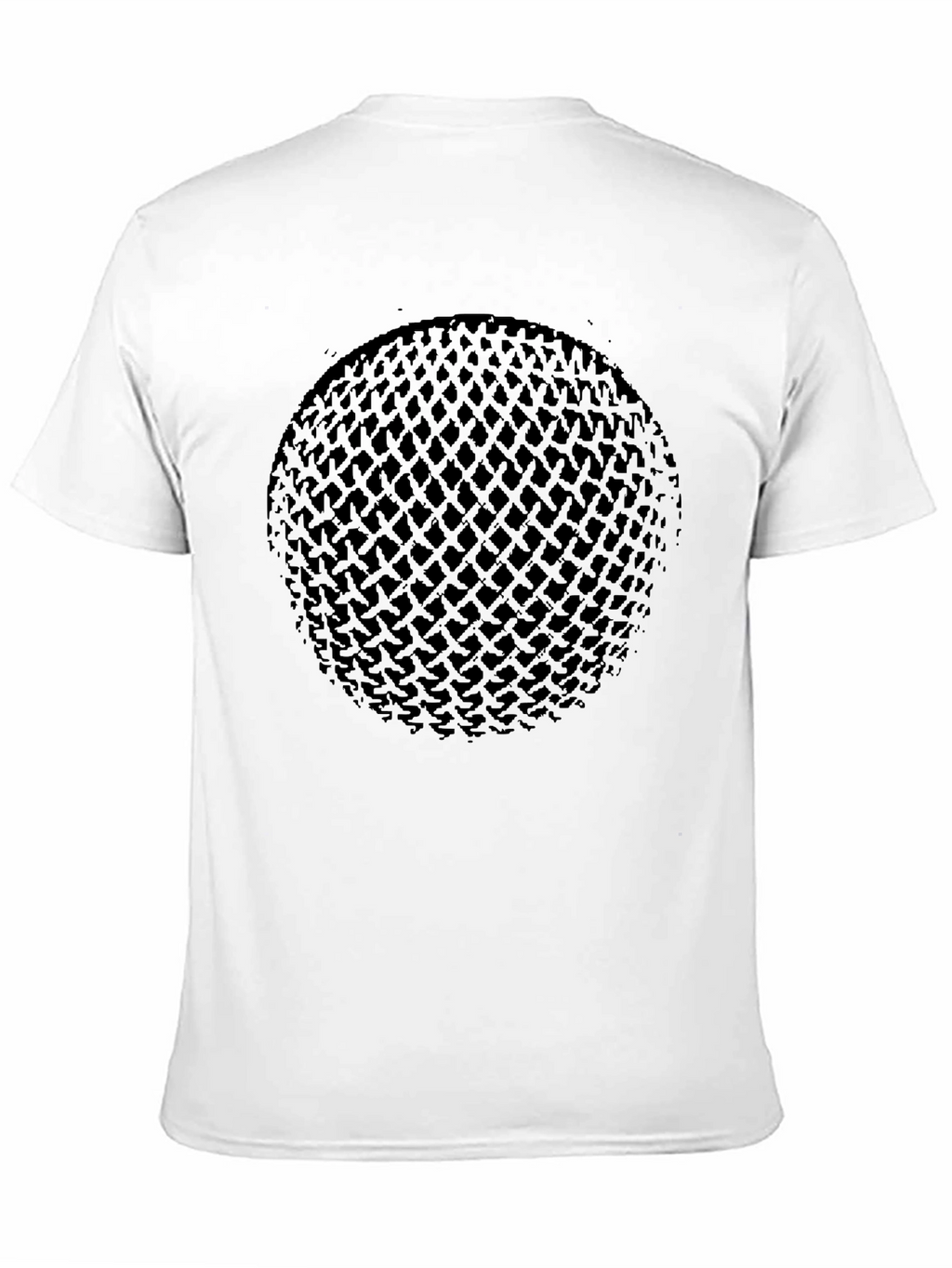 Mens Black Graphic Tee - Abstract Sphere Design