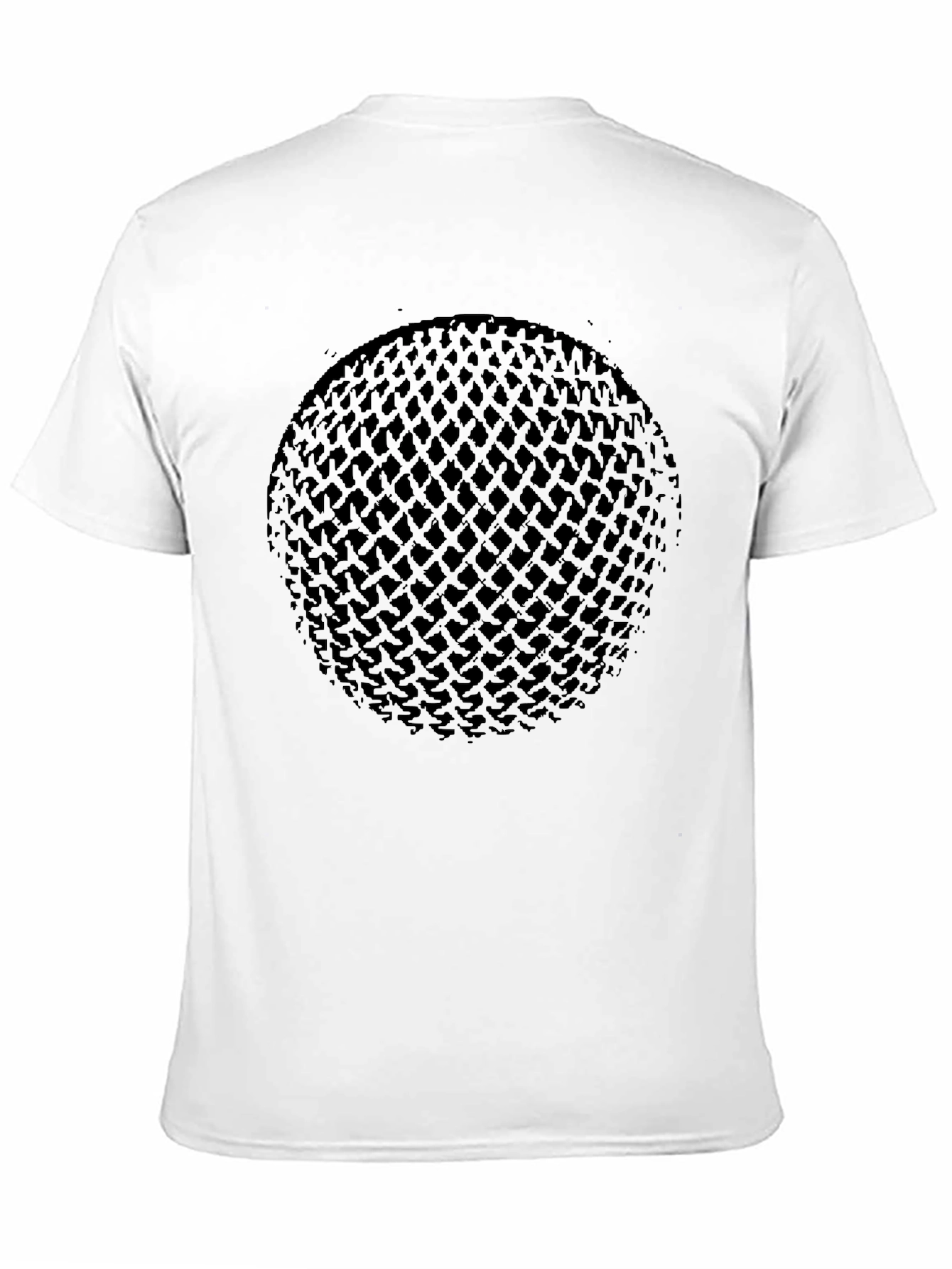 Mens Black Graphic Tee - Abstract Sphere Design