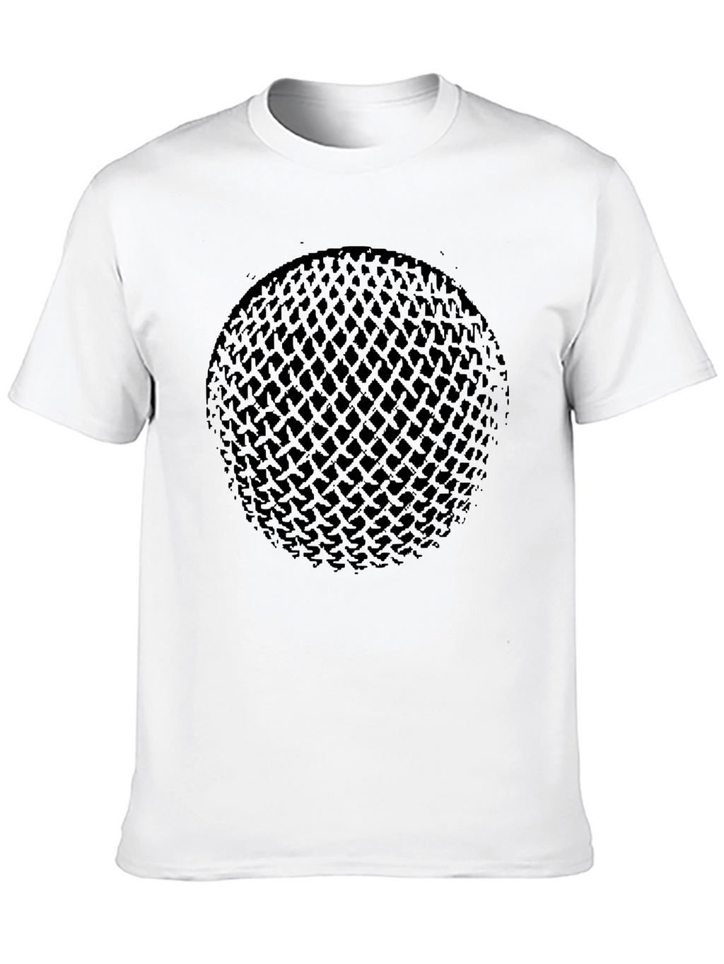 Mens Black Graphic Tee - Abstract Sphere Design