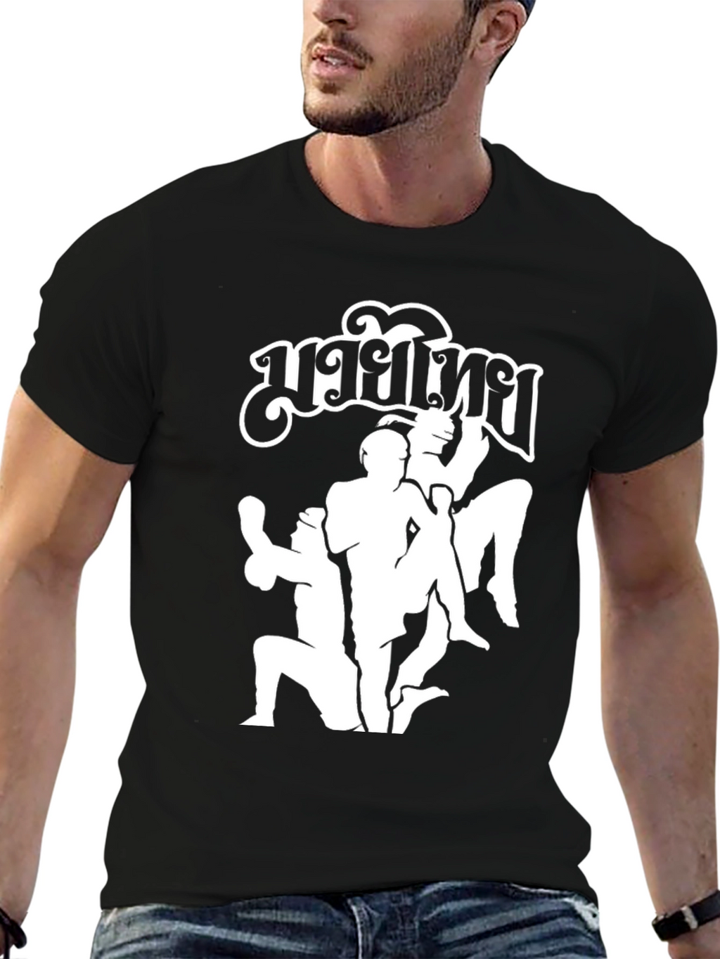 Muay Thai Black T-Shirt Martial Arts Fighting