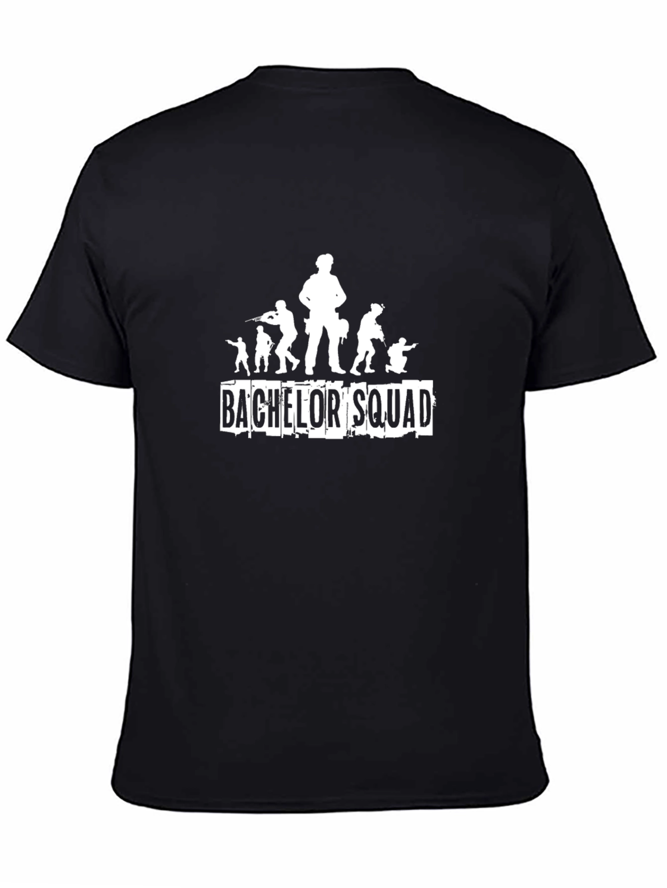 Bachelor Squad Graphic Print Tee - Black