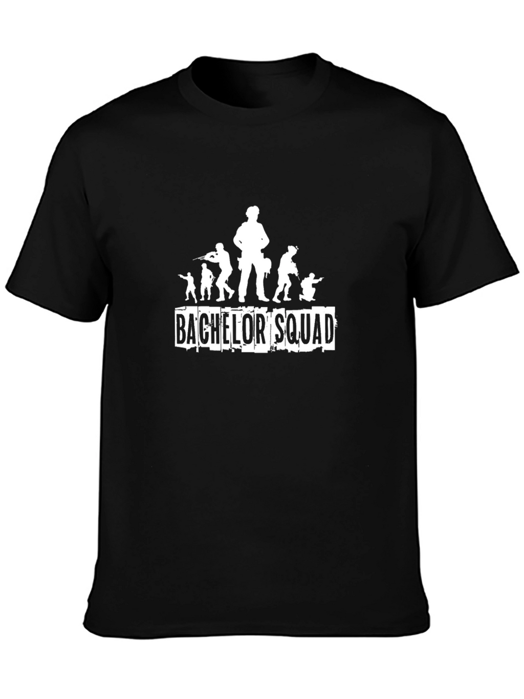 Bachelor Squad Graphic Print Tee - Black