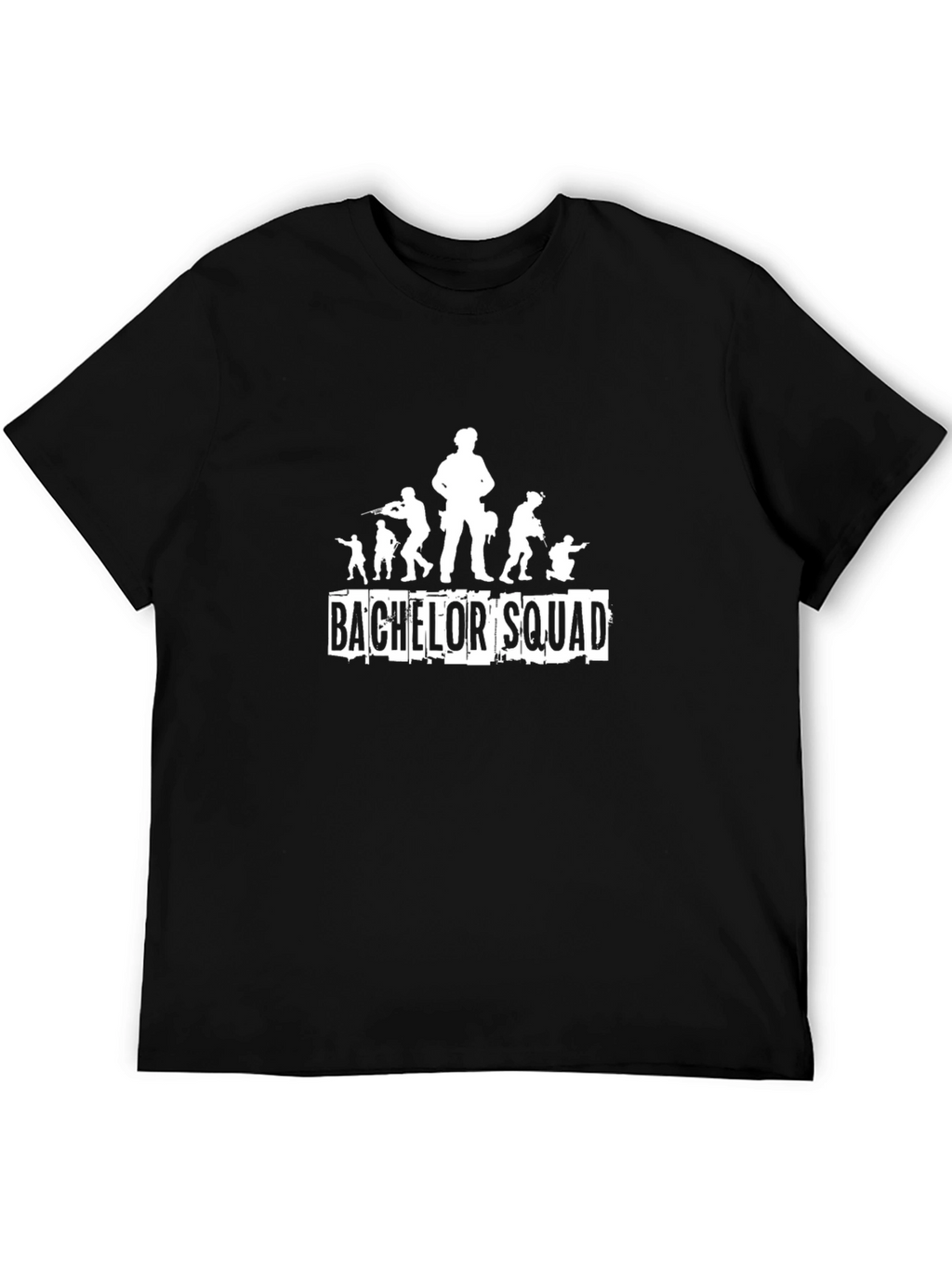 Bachelor Squad Graphic Print Tee - Black