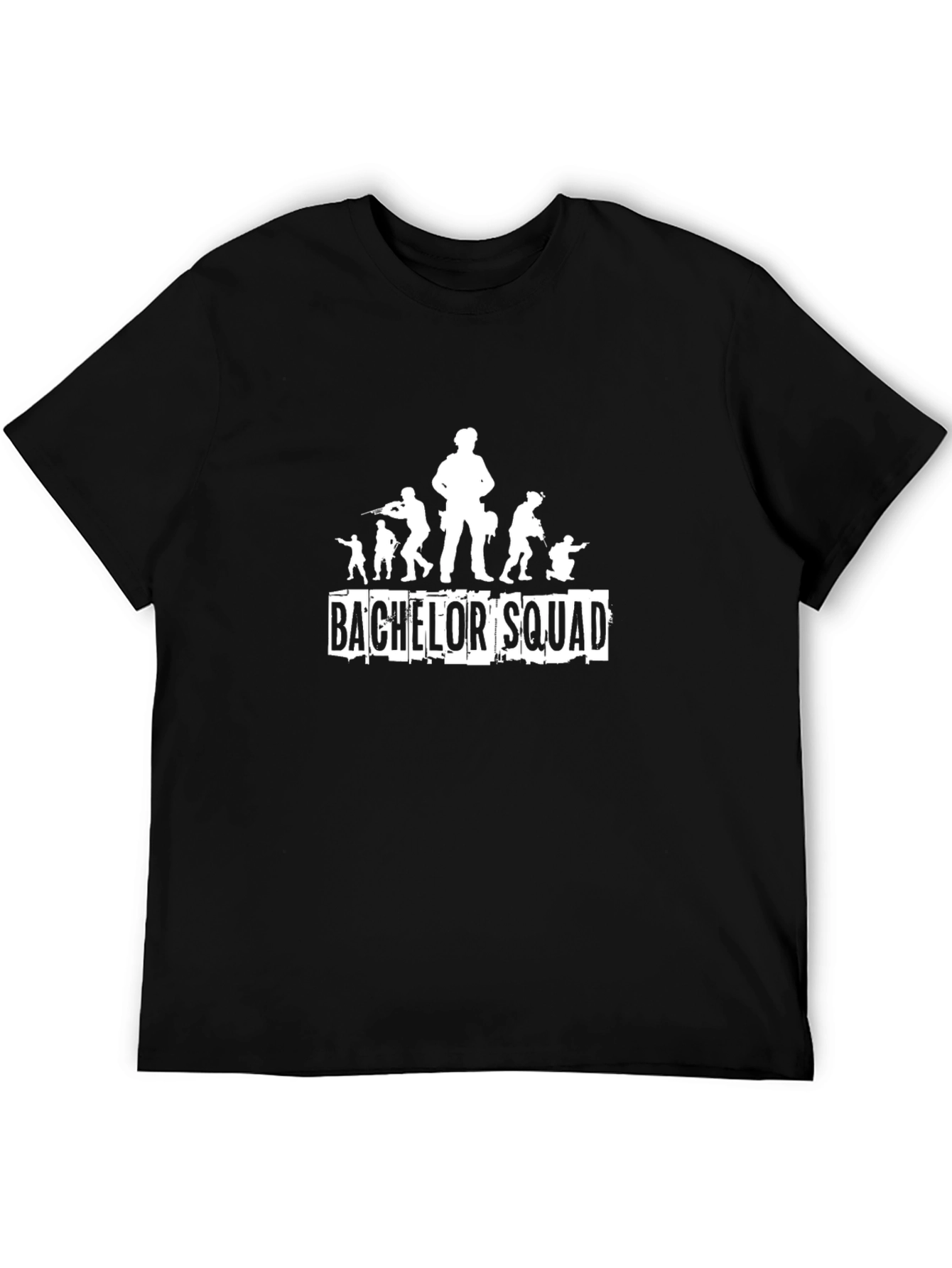 Bachelor Squad Graphic Print Tee - Black
