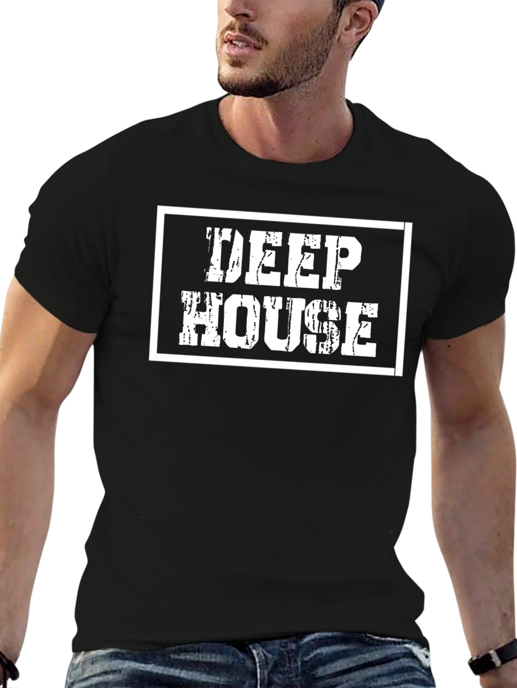 Deep House T-Shirt - Black Graphic Tee