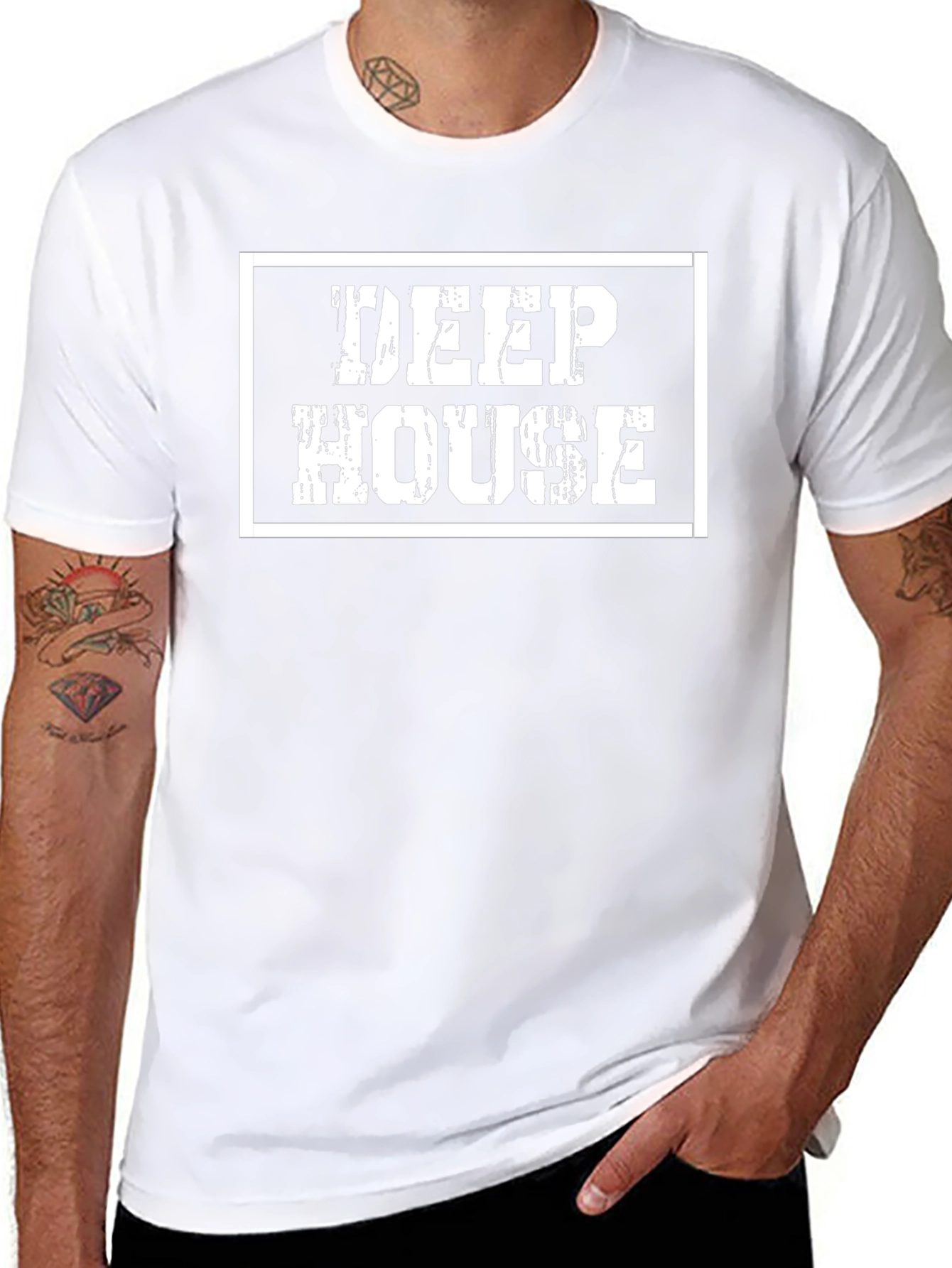 Deep House T-Shirt - Black Graphic Tee