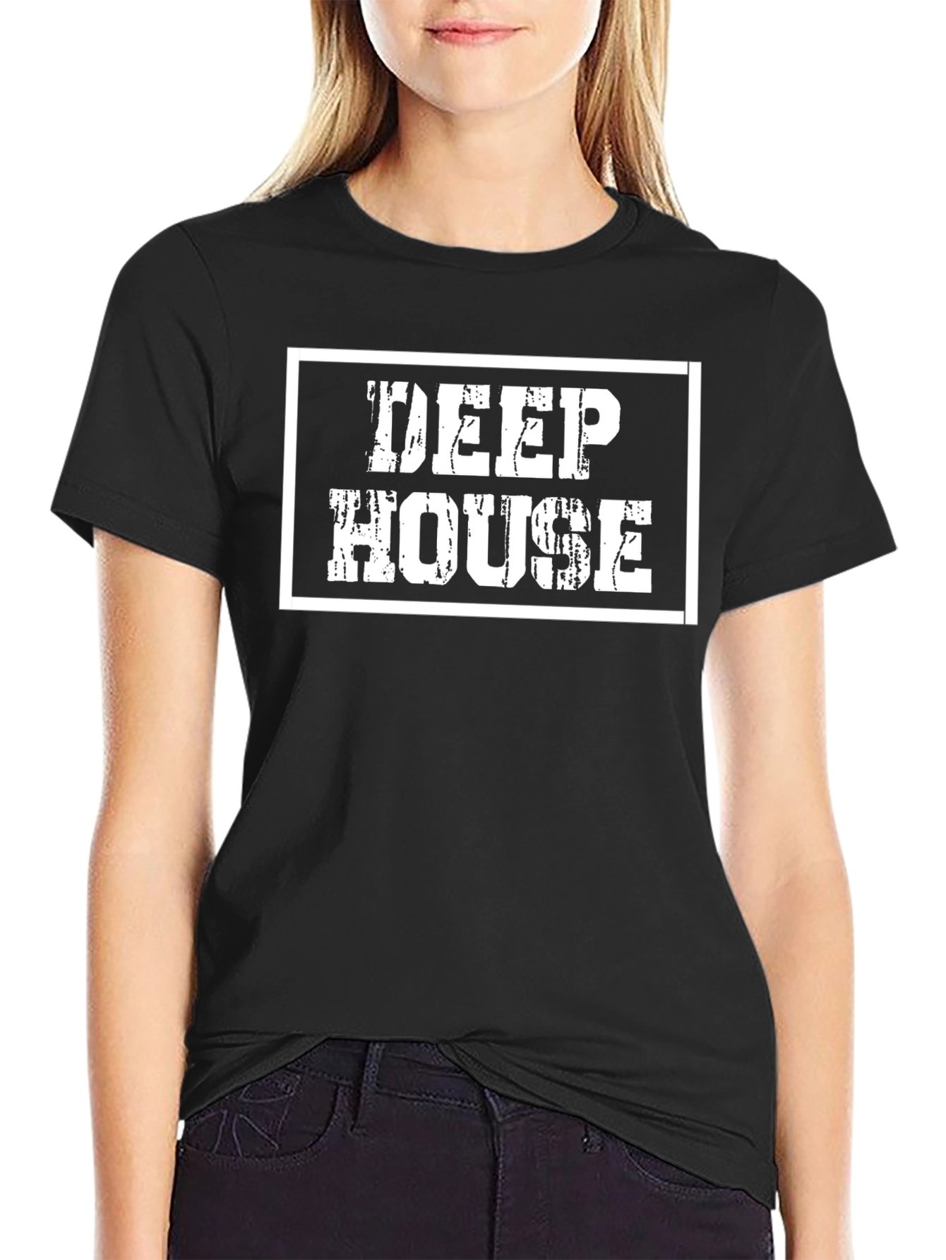 Deep House T-Shirt - Black Graphic Tee