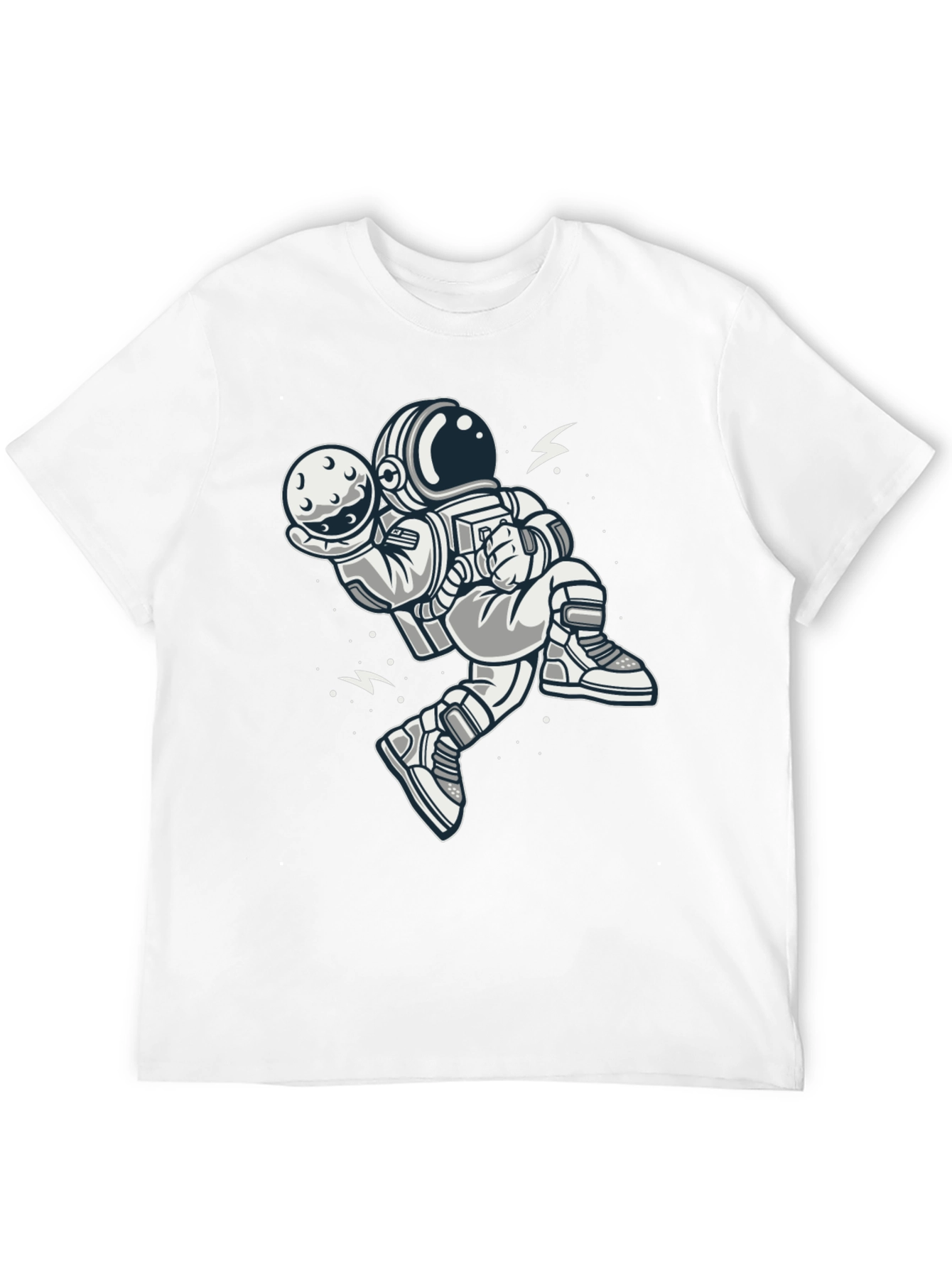 Astronaut Moon Graphic Tee - Black