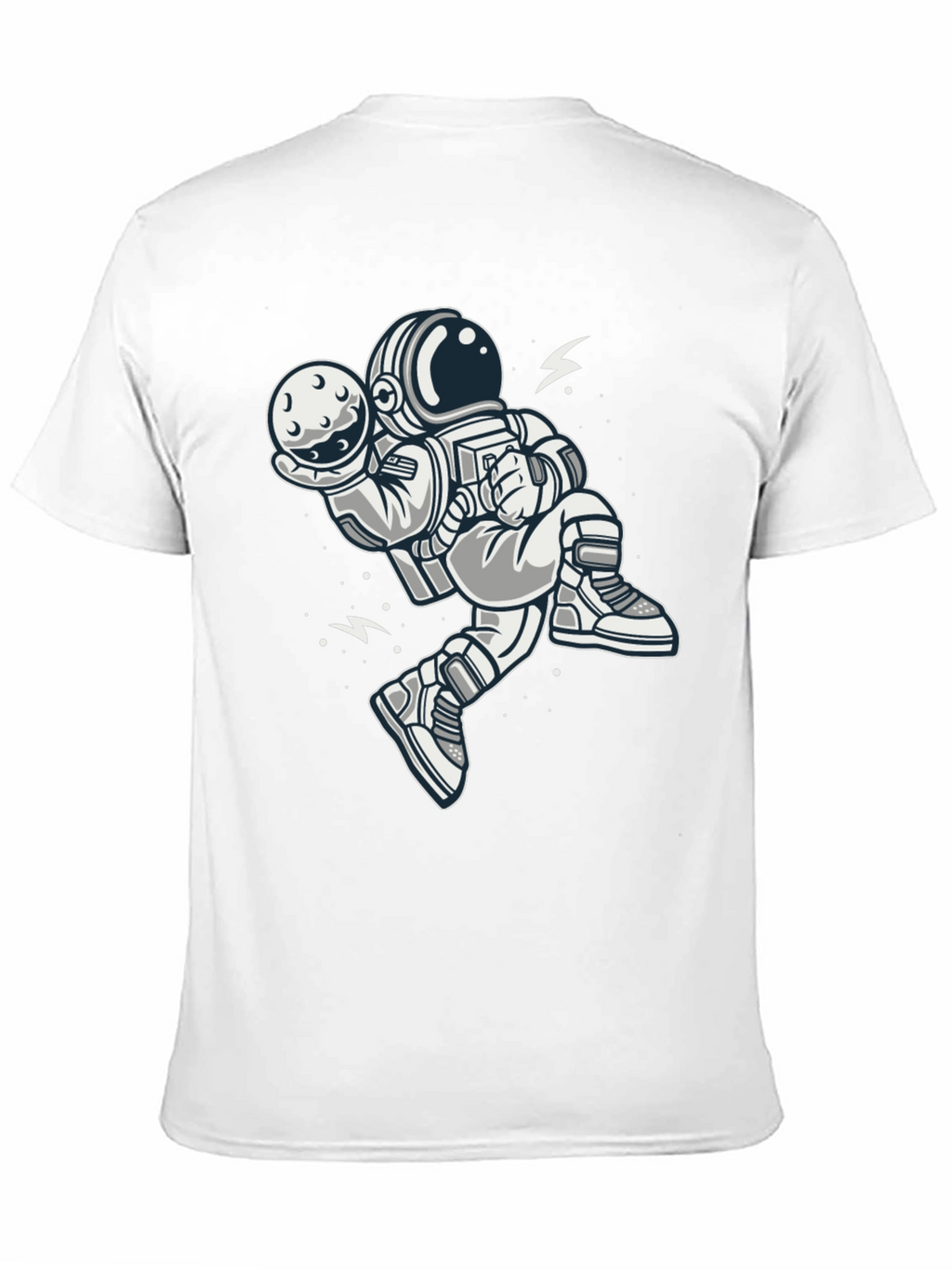 Astronaut Moon Graphic Tee - Black