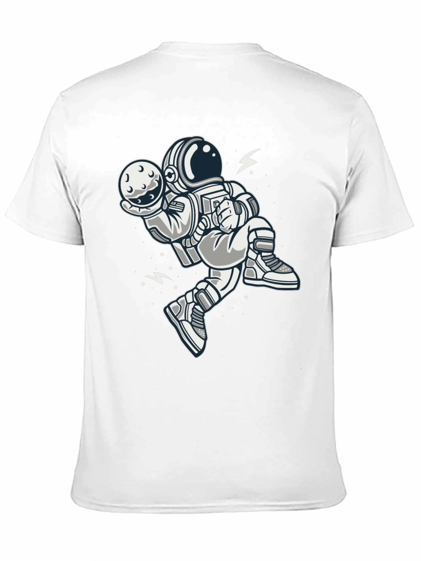 Astronaut Moon Graphic Tee - Black