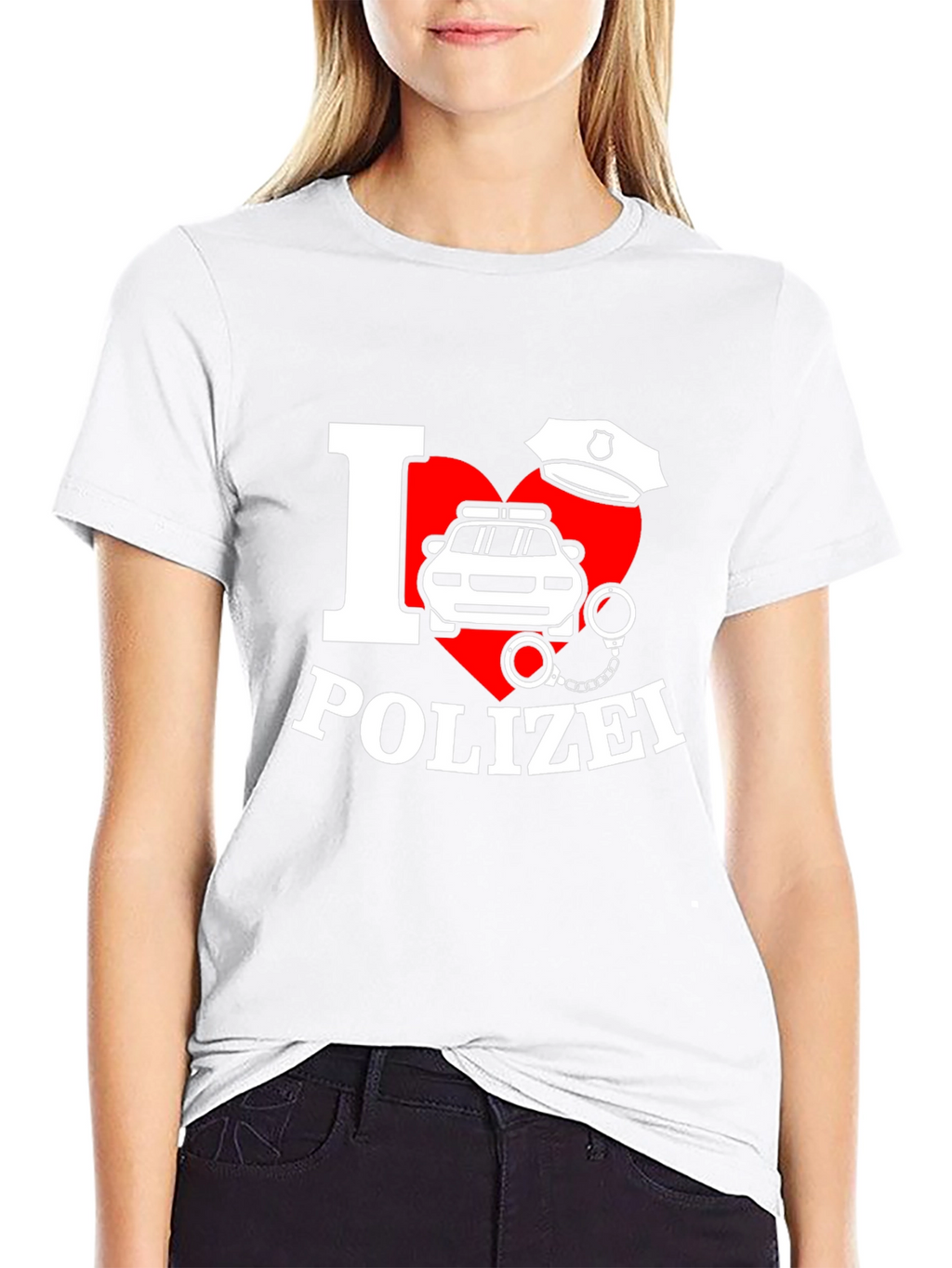 I Love Polizei T-Shirt German Police Design