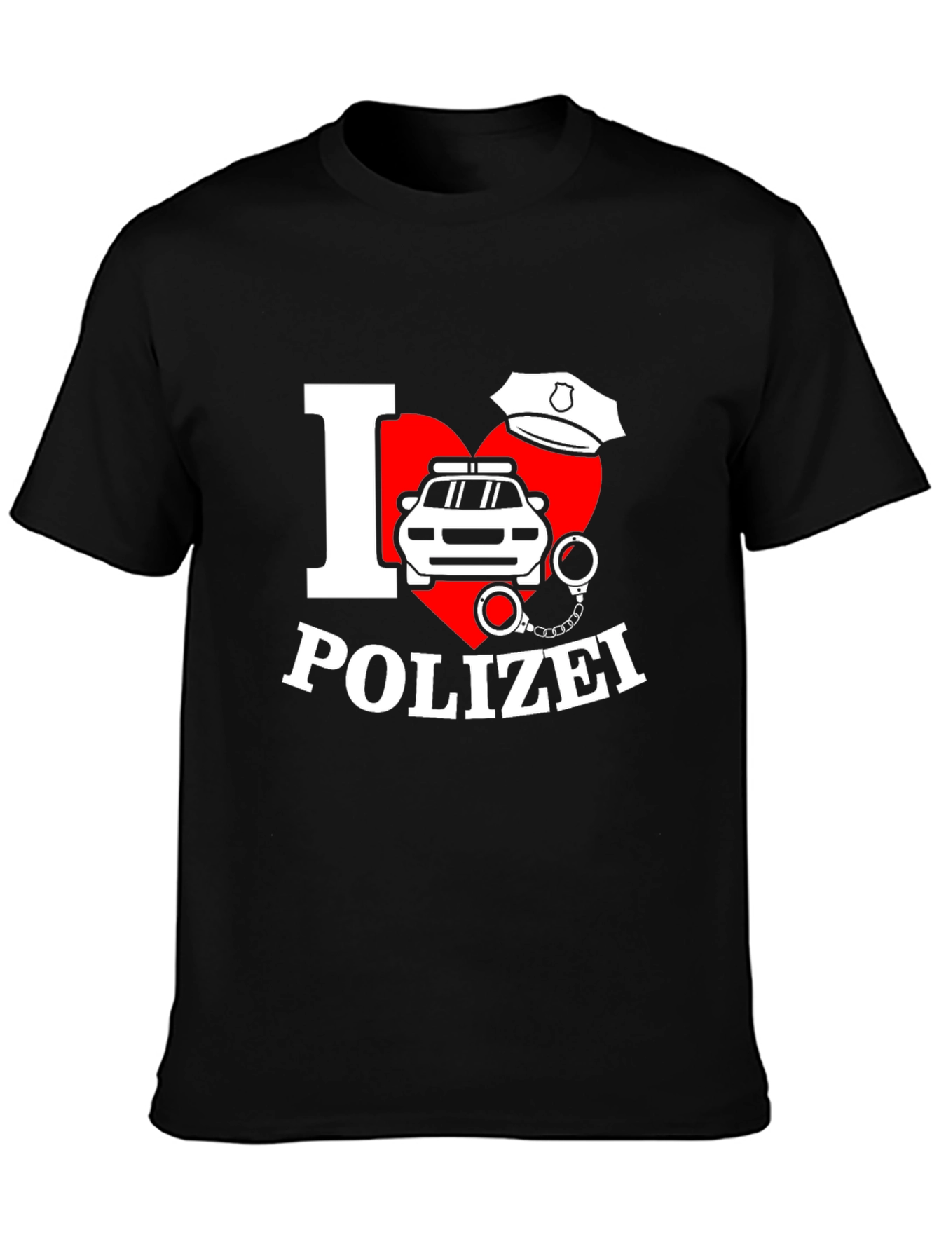 I Love Polizei T-Shirt German Police Design