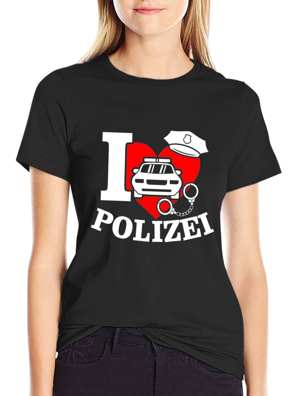 I Love Polizei T-Shirt German Police Design