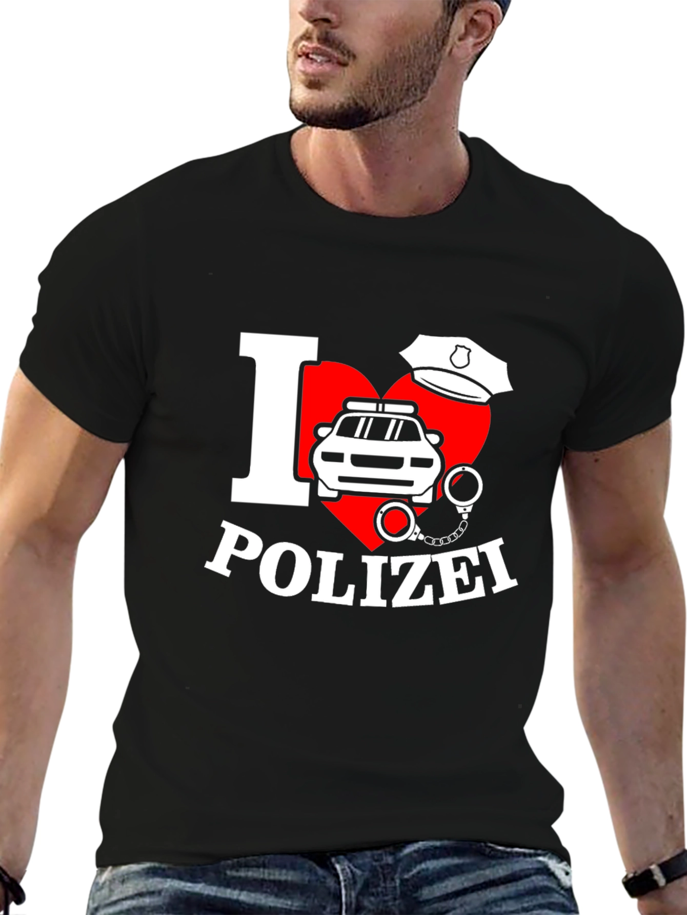 I Love Polizei T-Shirt German Police Design