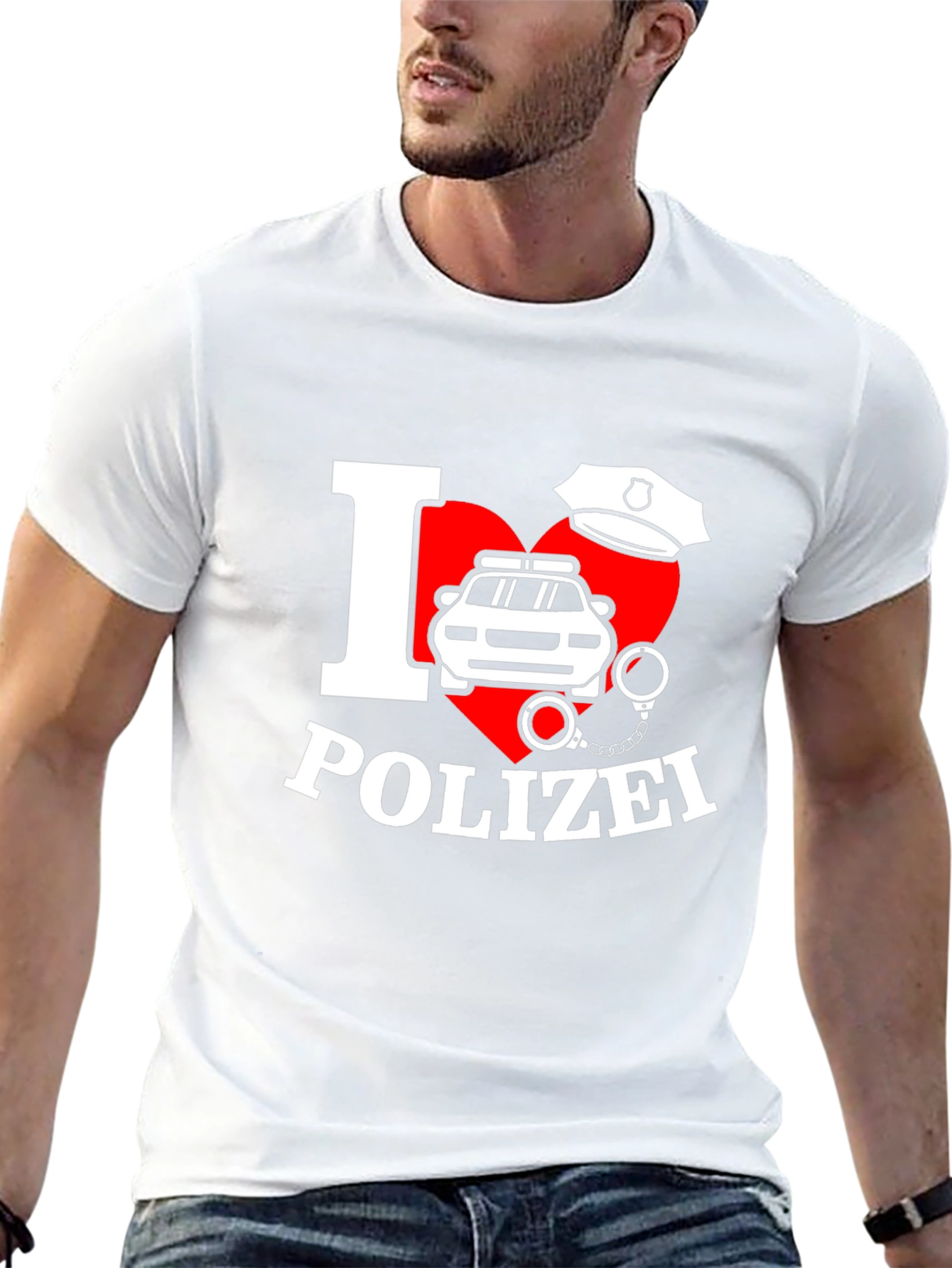 I Love Polizei T-Shirt German Police Design