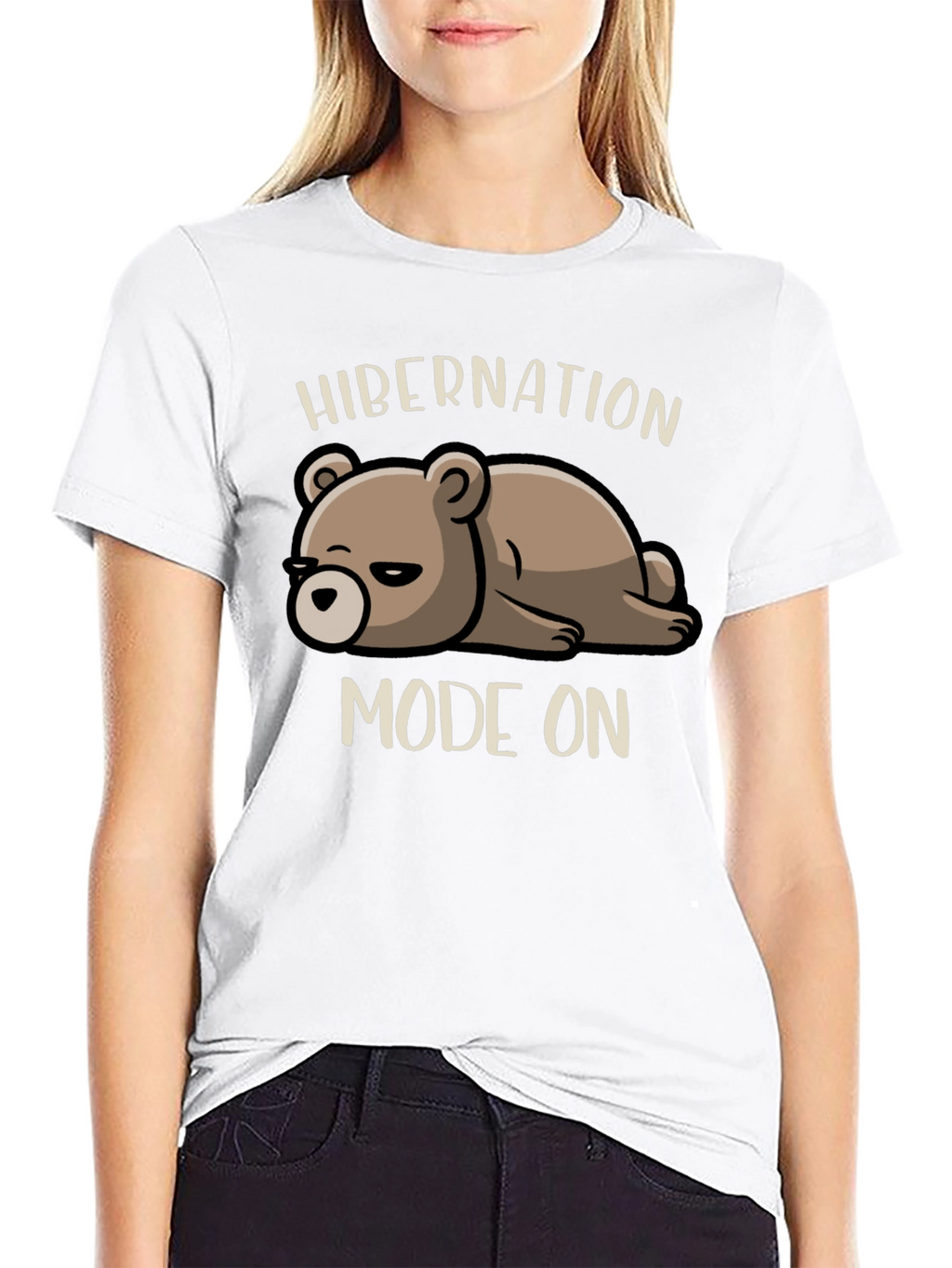 Hibernation Mode On T-Shirt - Cute Bear Design