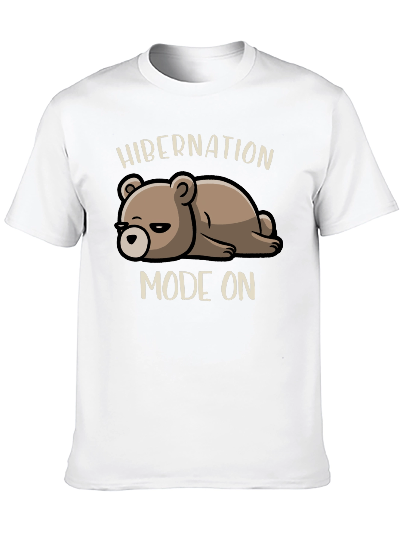 Hibernation Mode On T-Shirt - Cute Bear Design