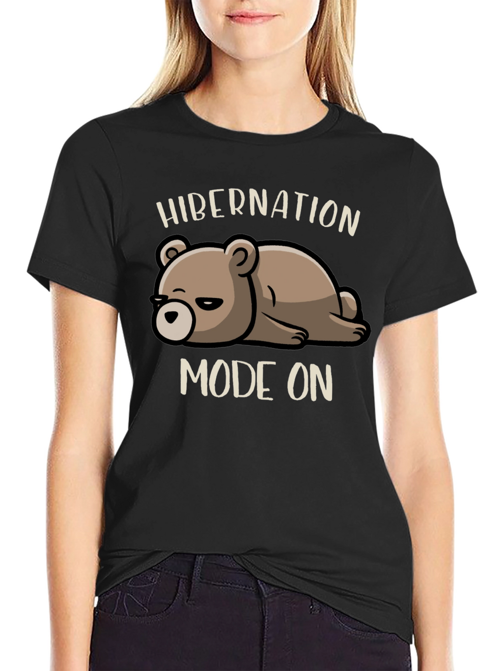 Hibernation Mode On T-Shirt - Cute Bear Design