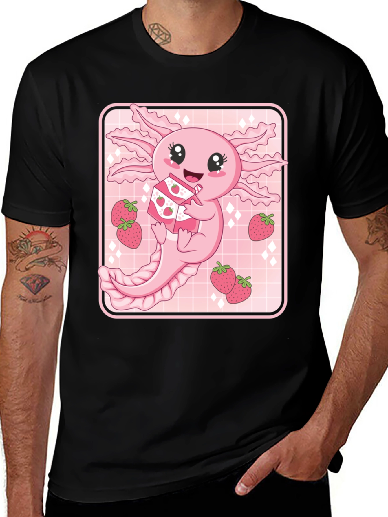 Axolotl Strawberry Milk T-Shirt