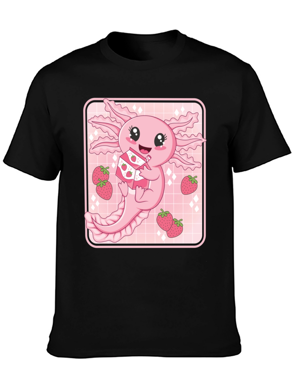 Axolotl Strawberry Milk T-Shirt
