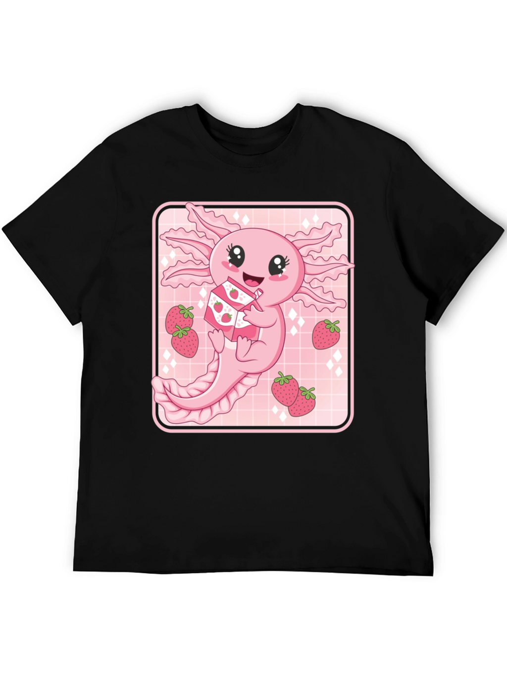 Axolotl Strawberry Milk T-Shirt