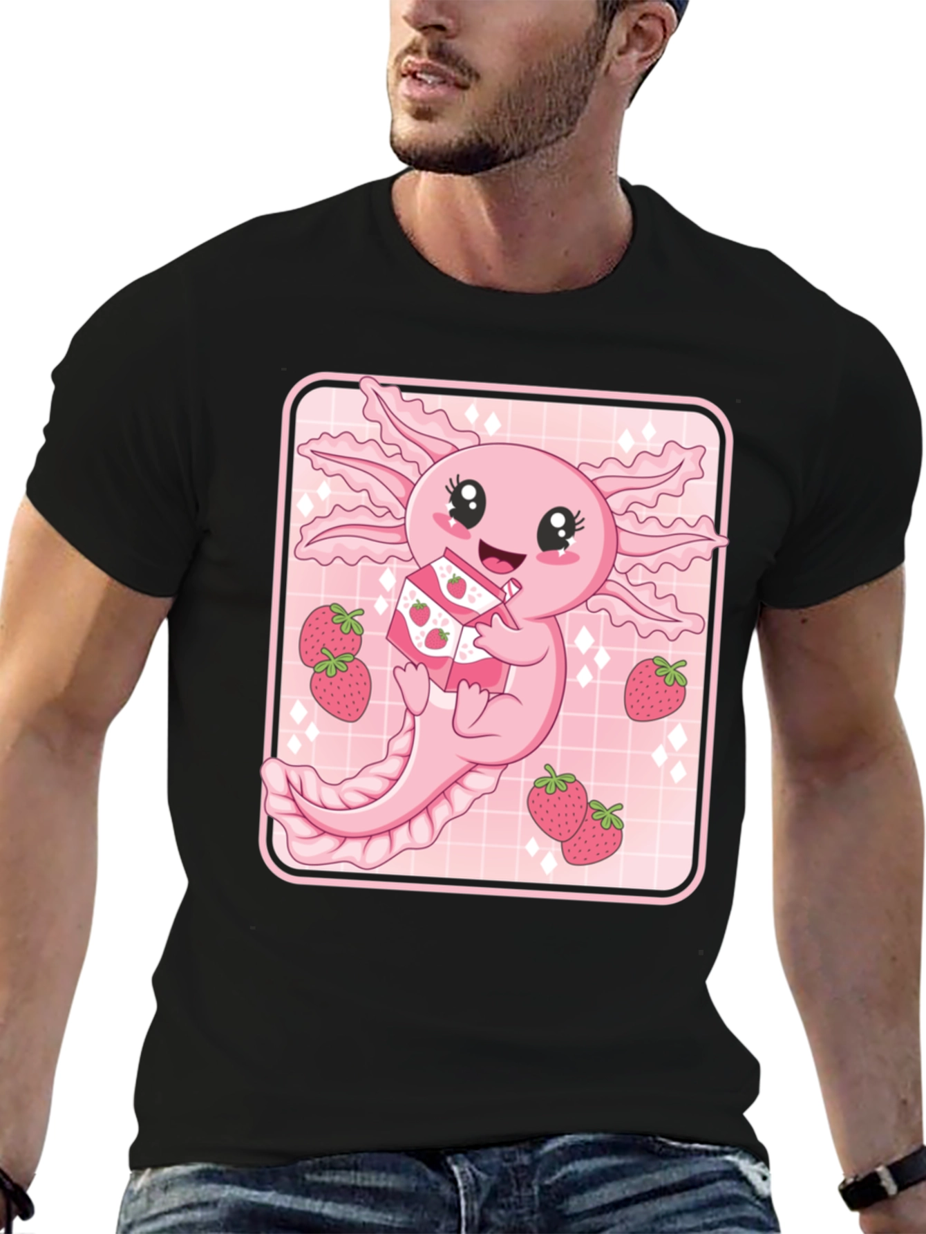 Axolotl Strawberry Milk T-Shirt
