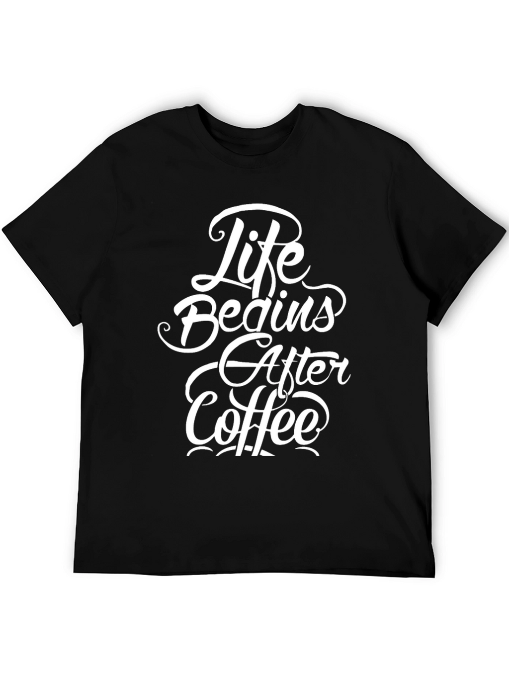 Life Begins After Coffee Graphic Tee - Black
