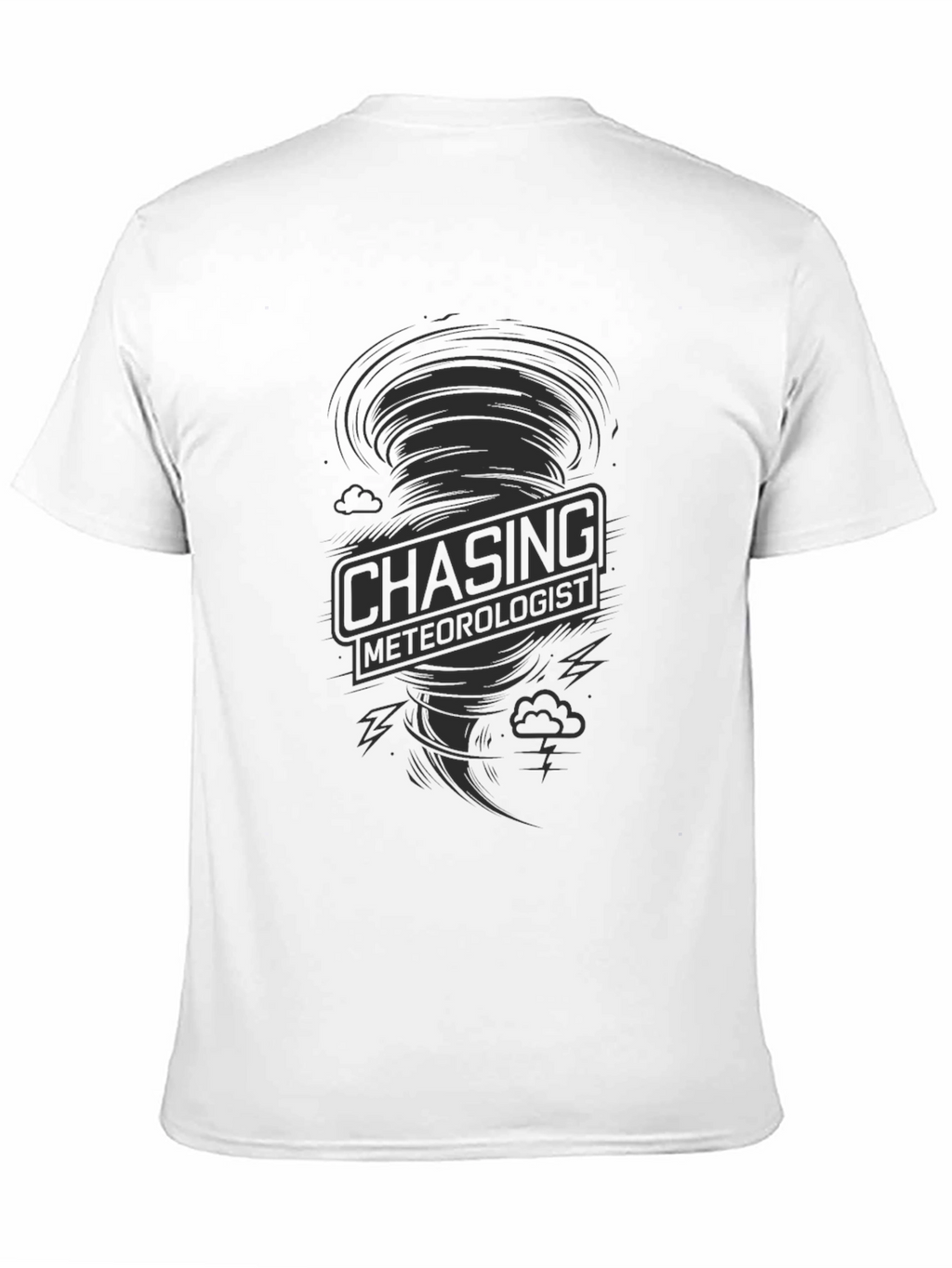 Chasing Meteorologist Black Graphic T-Shirt