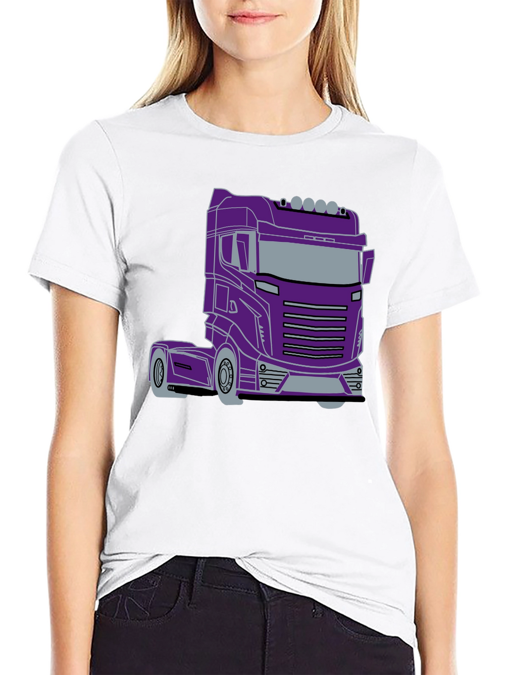 Truck Graphic Tee - Sleek Purple Rig