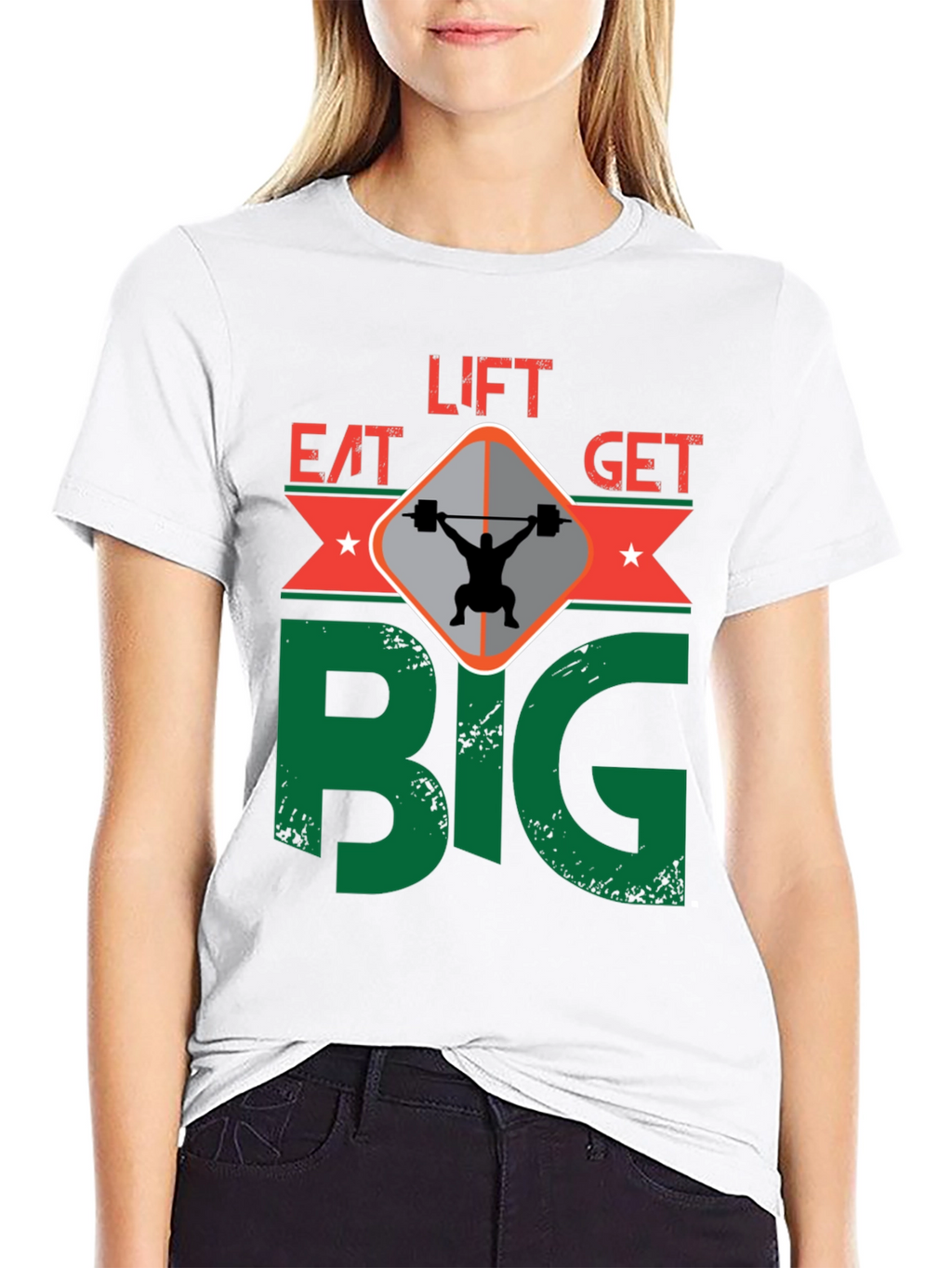 Eat Lift Get Big T-Shirt Gym Motivation