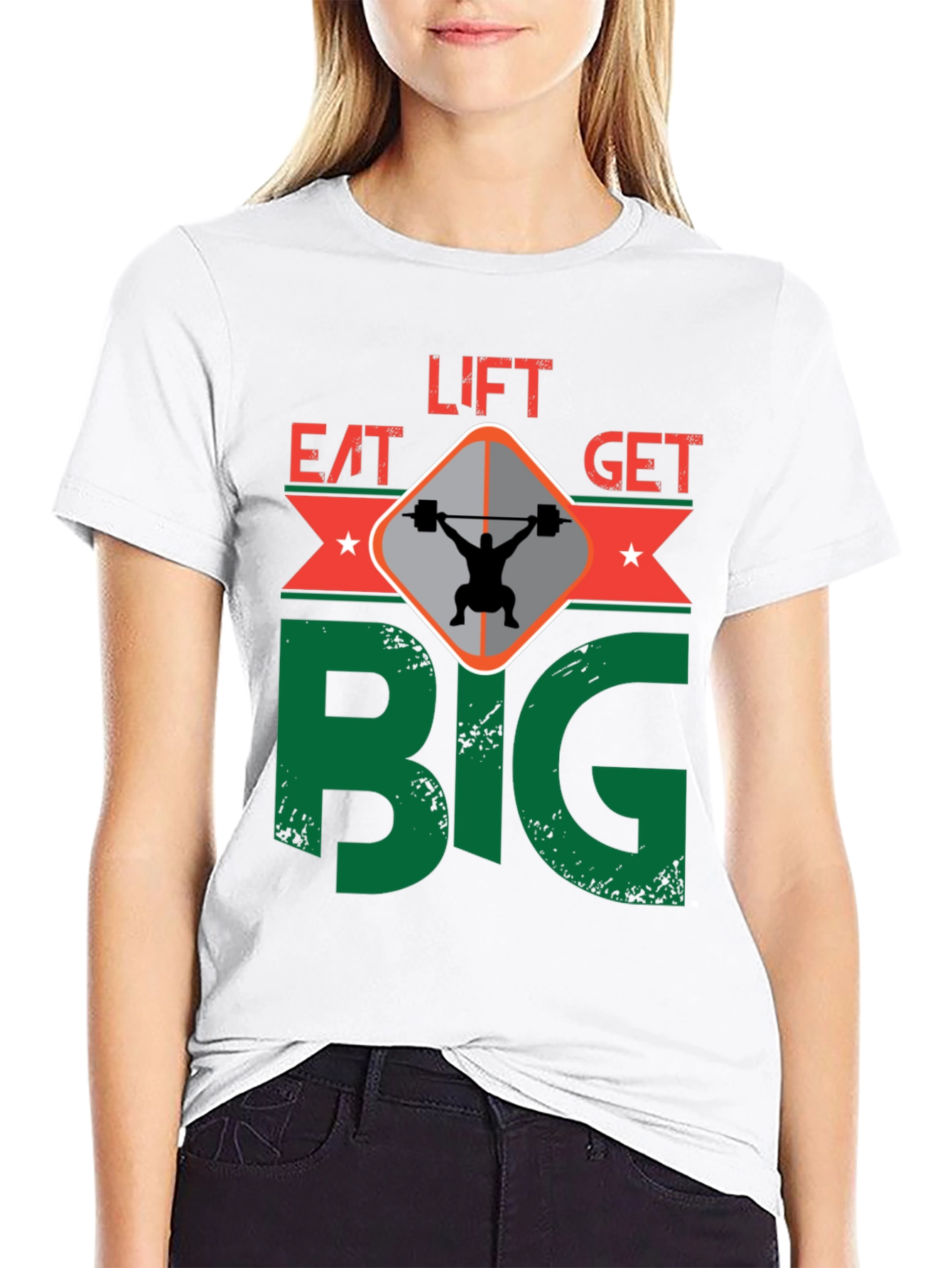 Eat Lift Get Big T-Shirt Gym Motivation