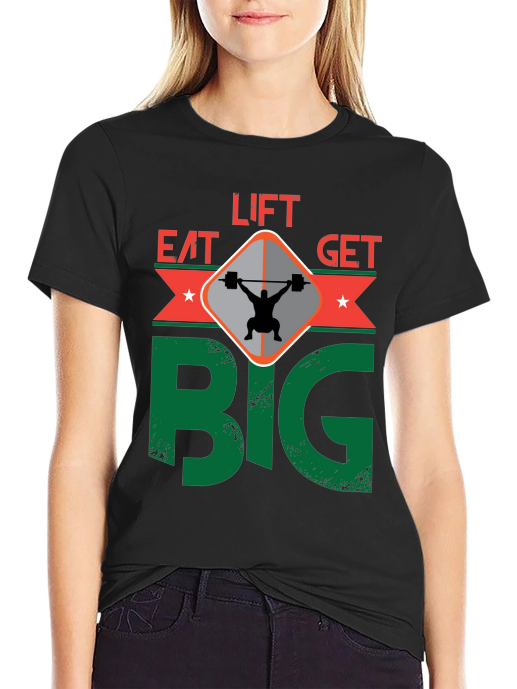 Eat Lift Get Big T-Shirt Gym Motivation