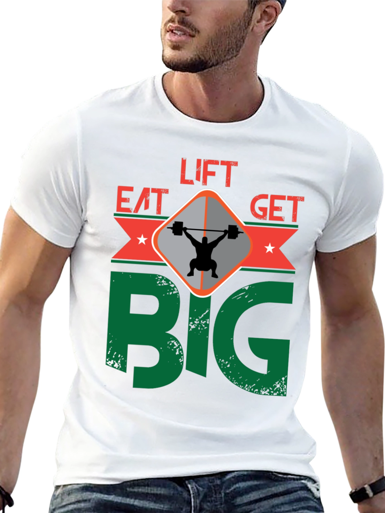 Eat Lift Get Big T-Shirt Gym Motivation