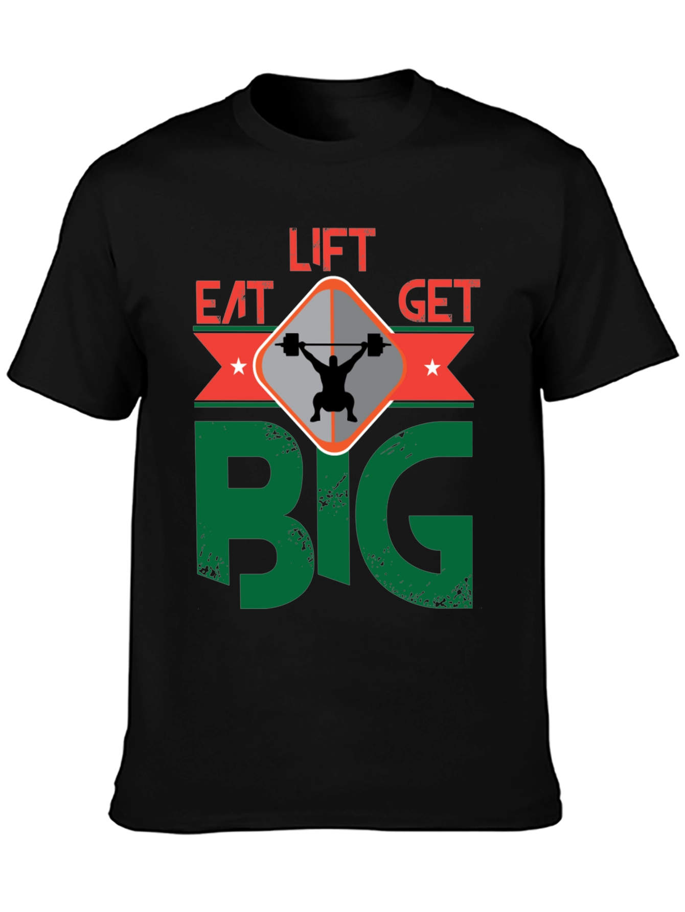 Eat Lift Get Big T-Shirt Gym Motivation