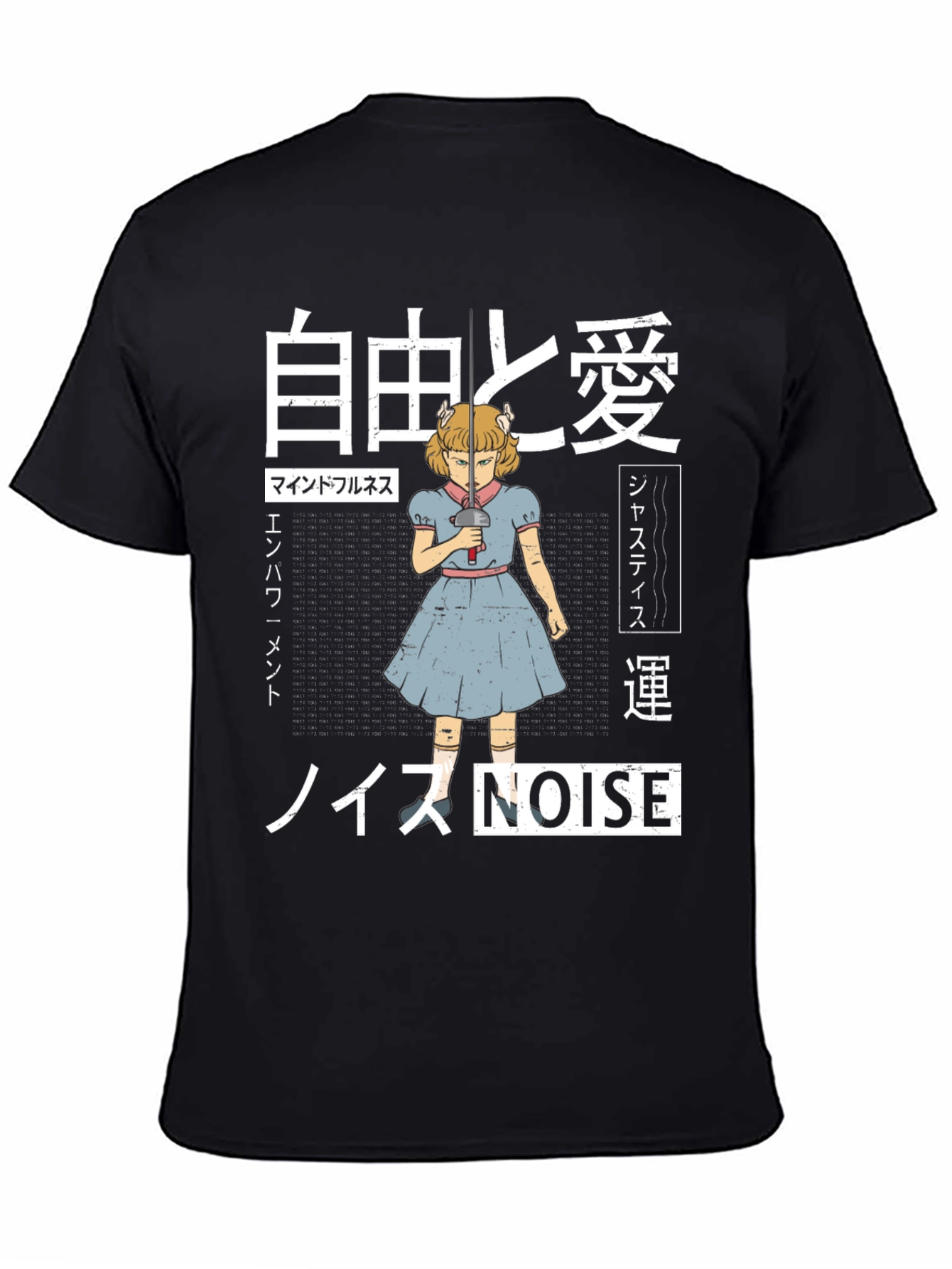 Edgy Anime Girl Graphic T-Shirt