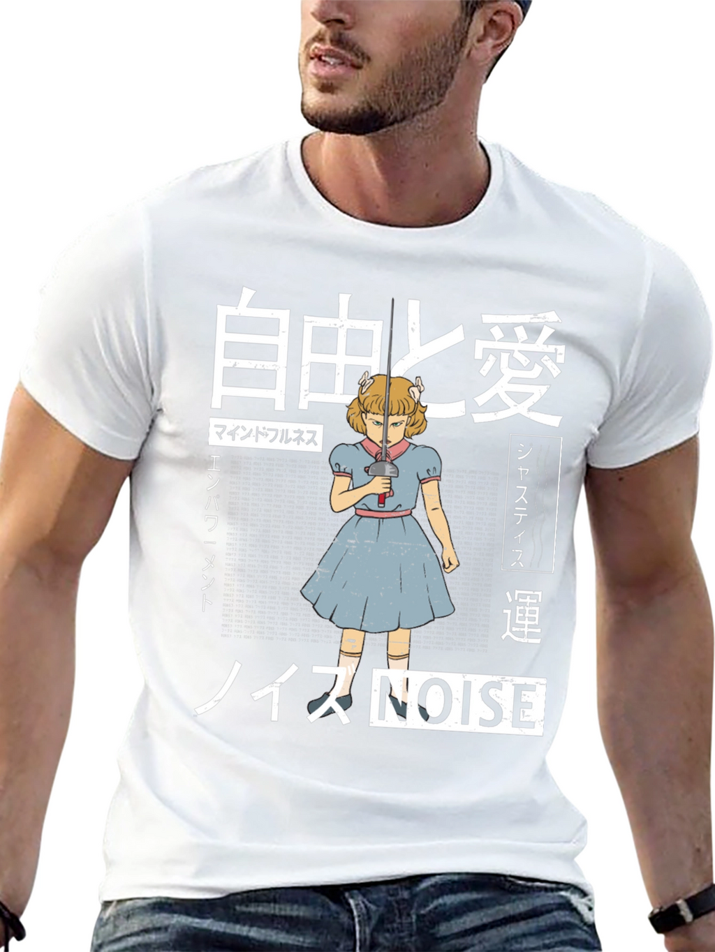Edgy Anime Girl Graphic T-Shirt