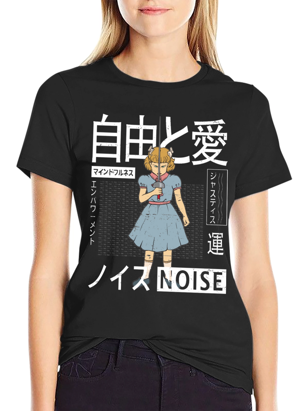 Edgy Anime Girl Graphic T-Shirt