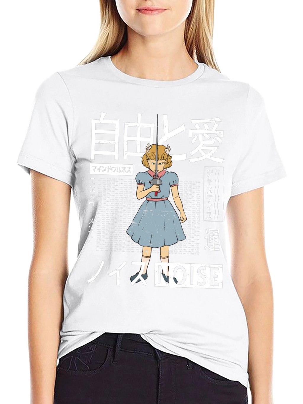Edgy Anime Girl Graphic T-Shirt
